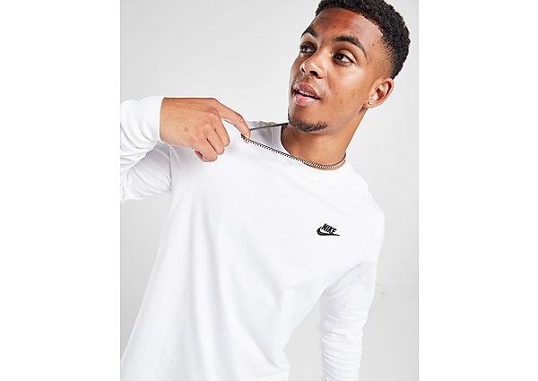 Nike Tee-shirt à manches longues Nike Sportswear pour Homme - White/Black, White/Black