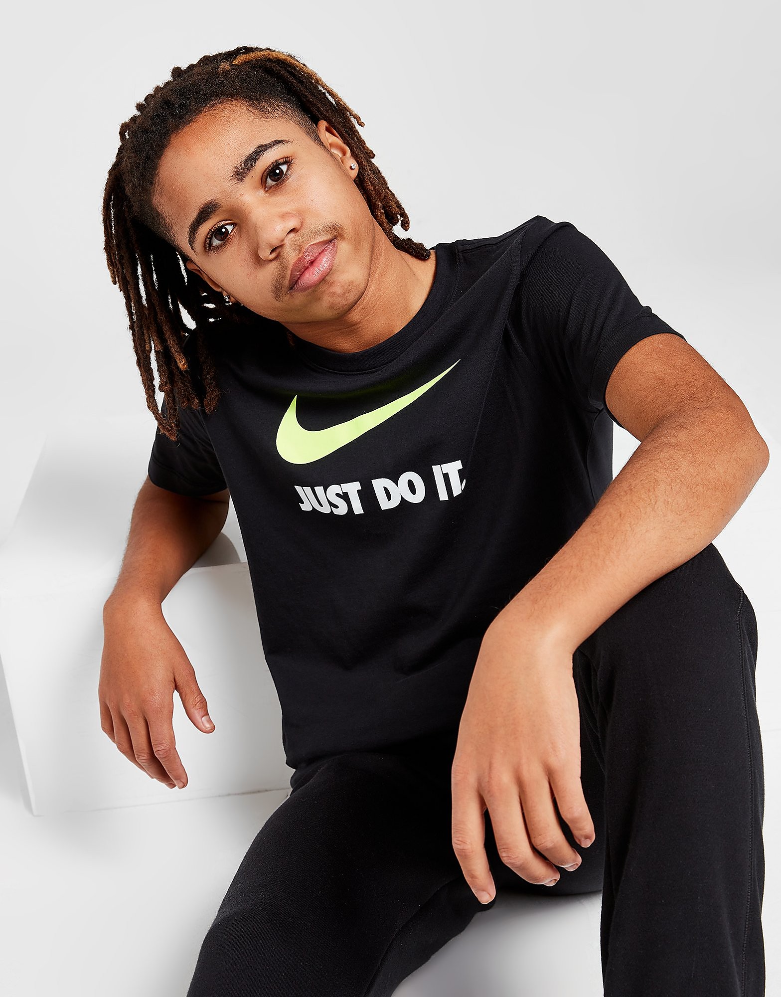 

Nike Just Do It T-Shirt Junior - Black/Volt - Kids, Black/Volt