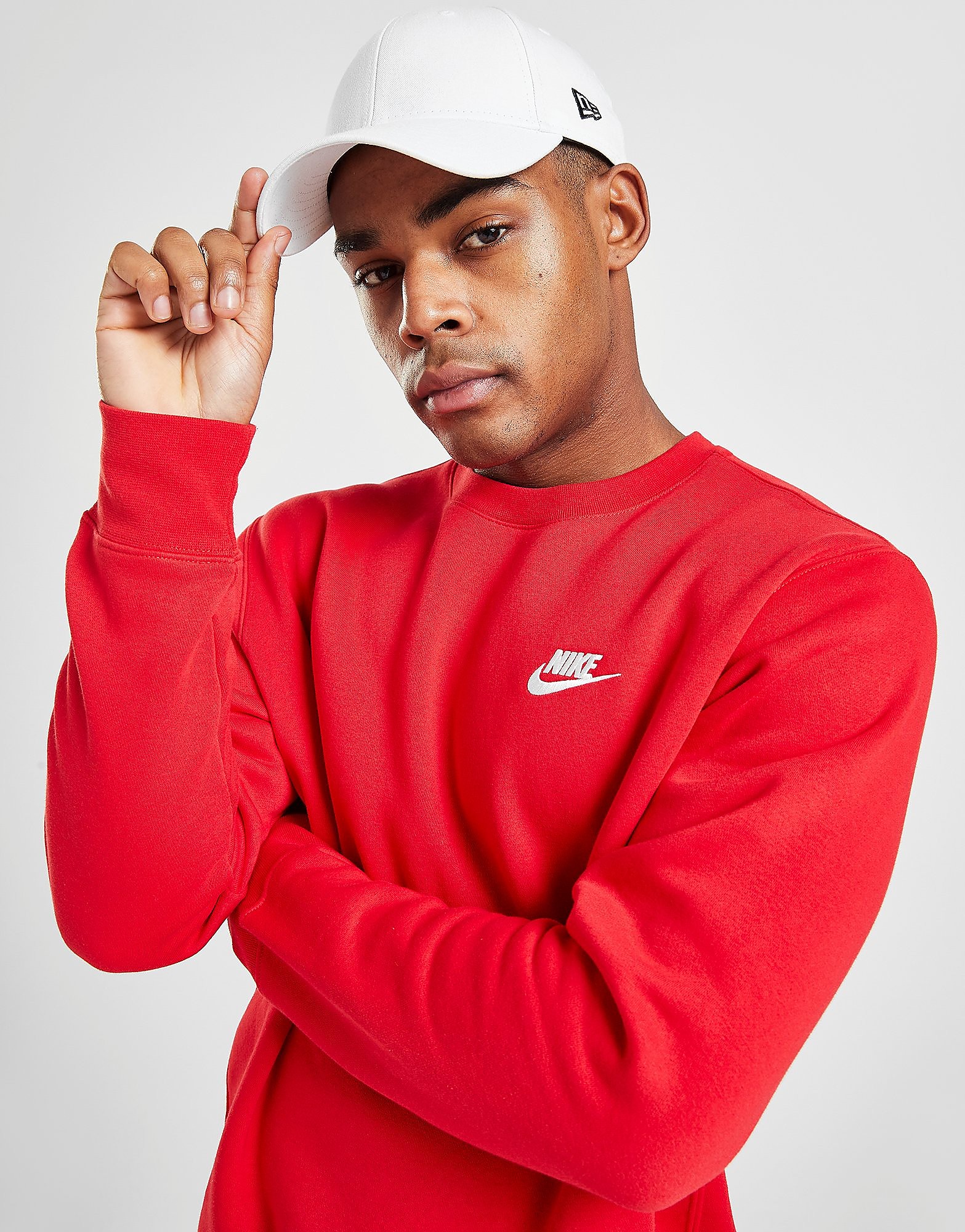 

Nike Foundation Crew Sweatshirt - University Red/White - Mens, University Red/White