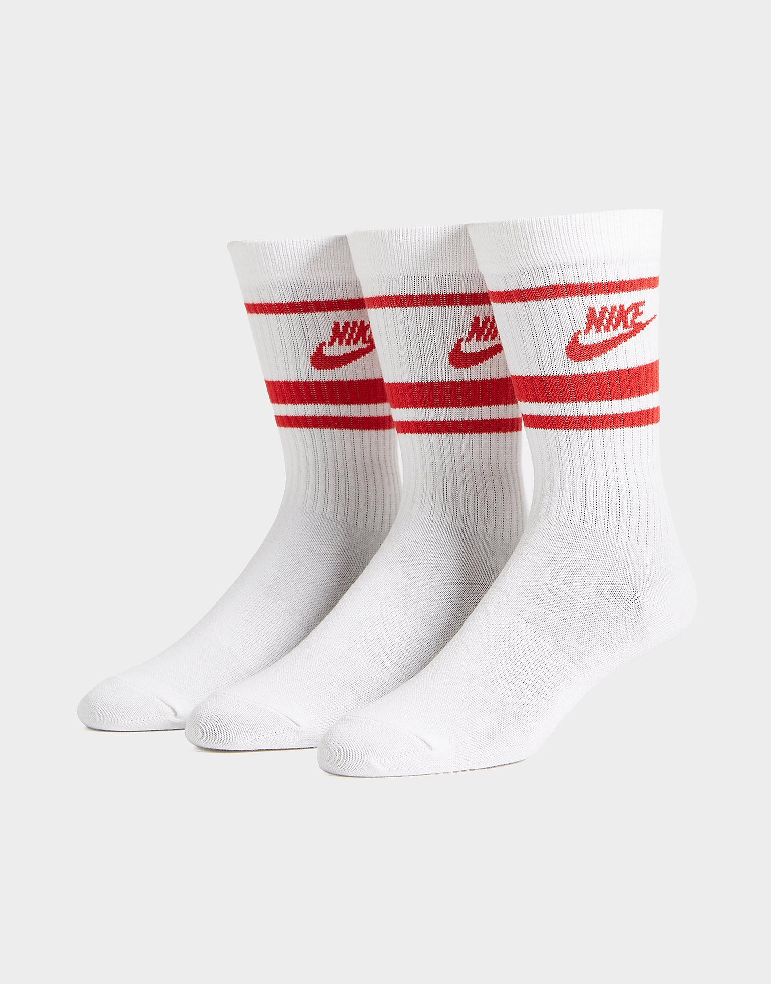 

Nike 3-Pack Essential Stripe Socks - WHITE/Red - Womens, WHITE/Red