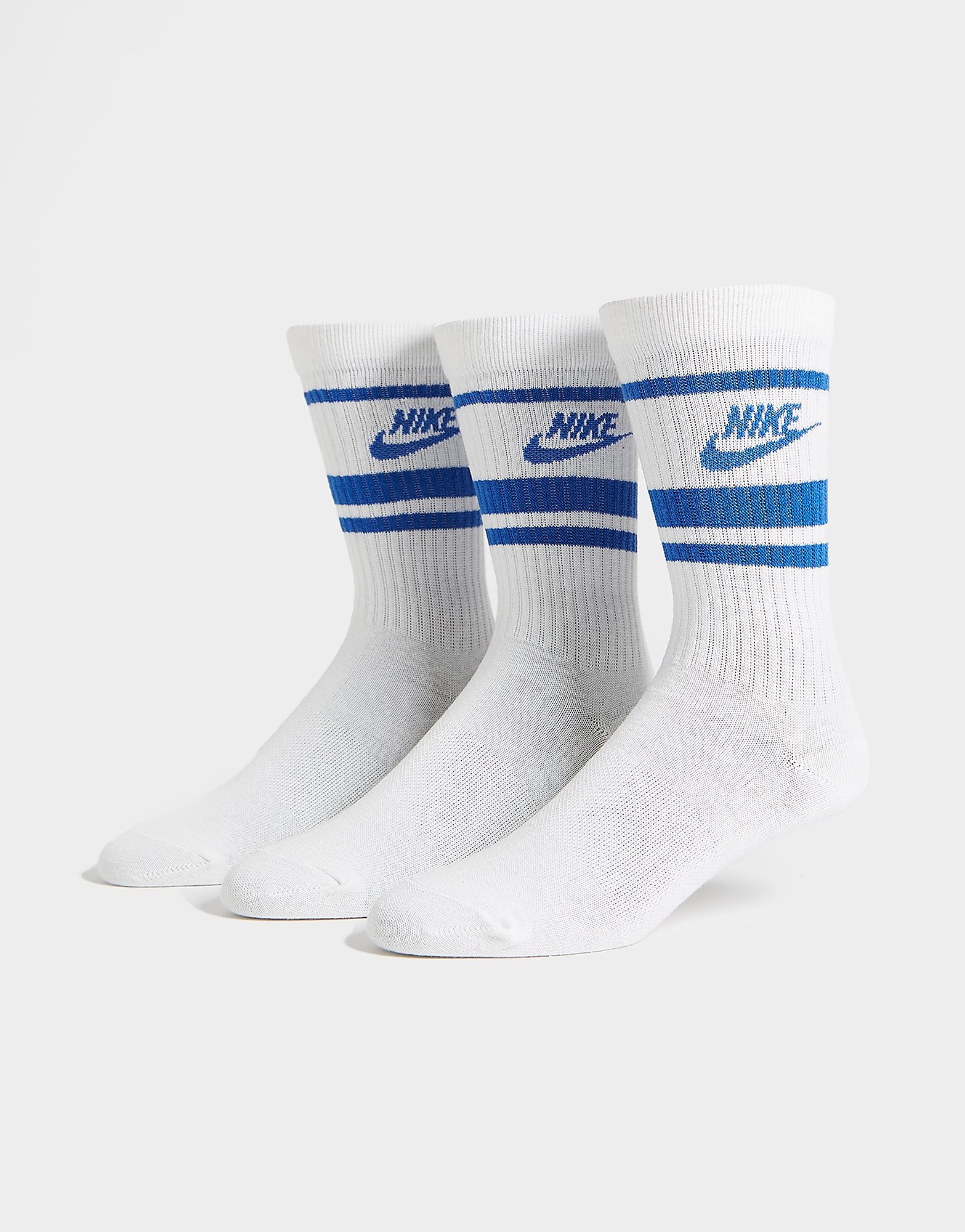 

Nike 3-Pack Essential Stripe Socks - White/Game Royal/Game Royal/Blue - Womens, White/Game Royal/Game Royal/Blue