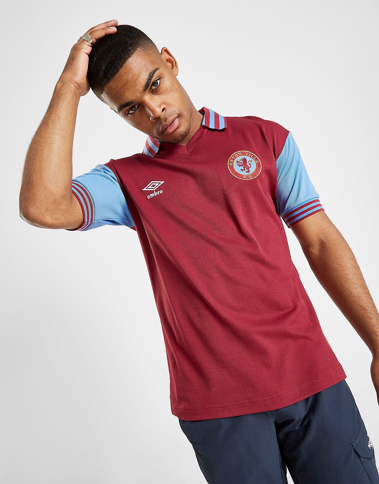 

Score Draw Aston Villa FC '80 Home Shirt - Red/Blue - Mens, Red/Blue