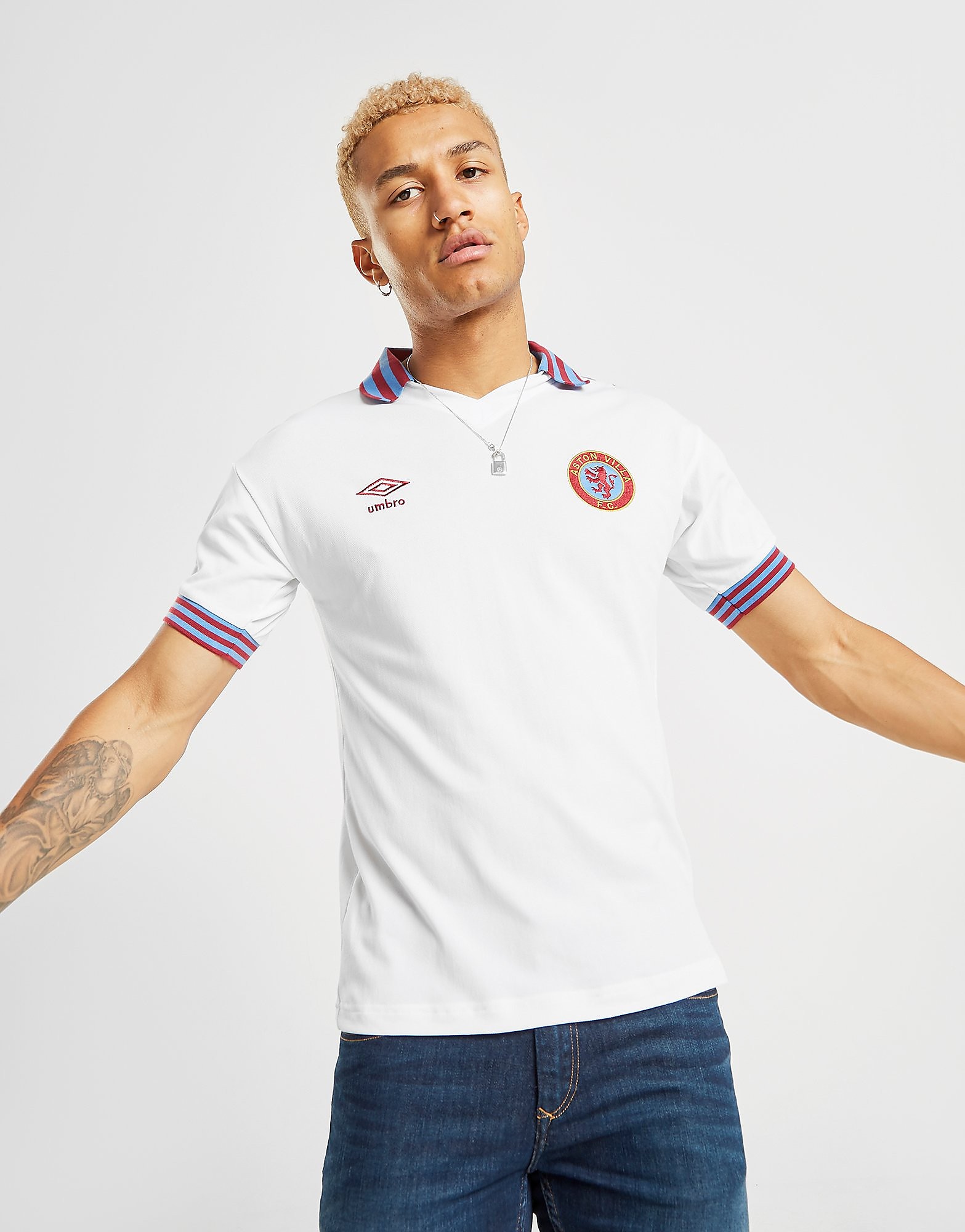 

Score Draw Aston Villa FC '80 Away Shirt - White/Blue/Red - Mens, White/Blue/Red