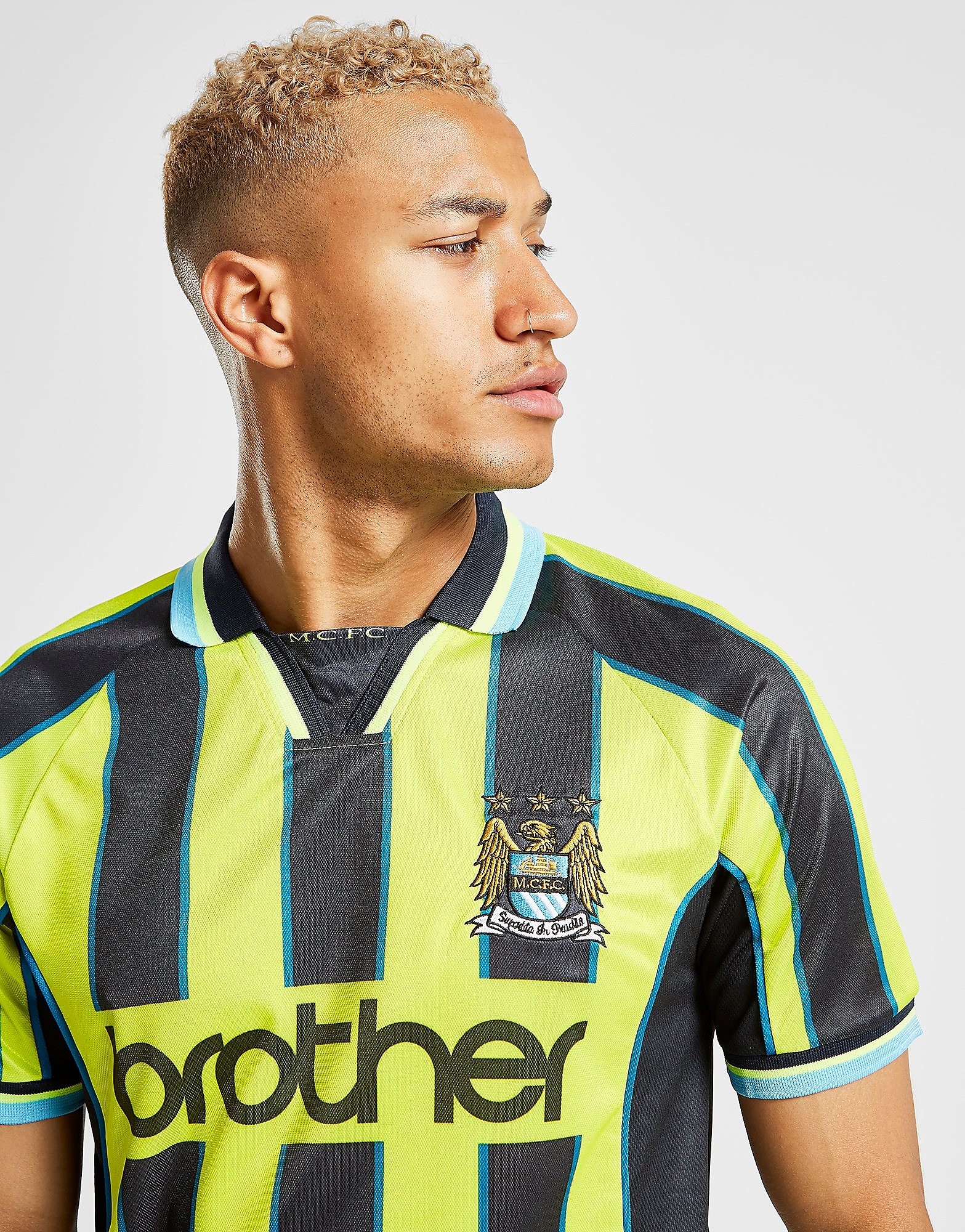 

Score Draw Manchester City FC '99 Away Shirt - Yellow/Black - Mens, Yellow/Black