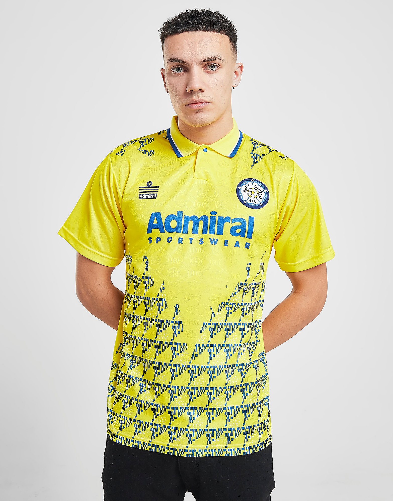 

Score Draw Leeds United FC '93 Third Retro Shirt - Yellow/Blue - Mens, Yellow/Blue