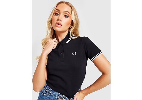 Fred Perry Polo Tipped Femme - Black/White, Black/White