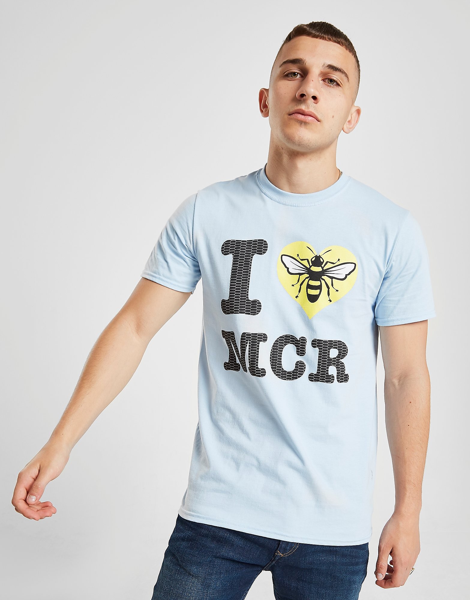 

Official Team I Heart Manchester Short Sleeve T-Shirt - Blue - Mens, Blue