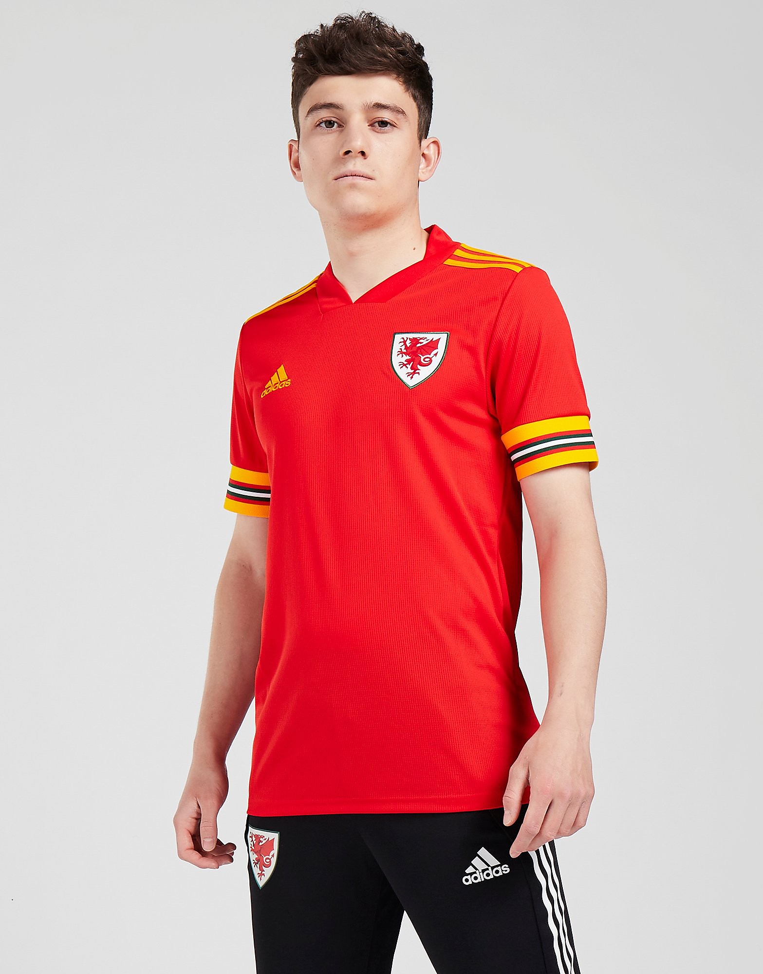 

adidas Wales 2020 Home Shirt - Red/Yellow - Mens, Red/Yellow