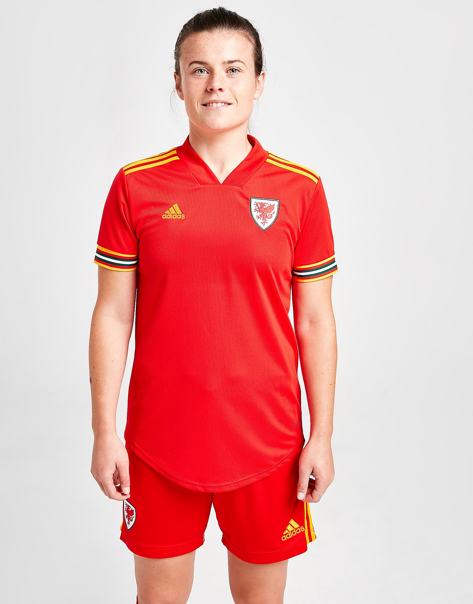 

adidas Wales 2020 Home Shirt Women's - Red/Yellow, Red/Yellow