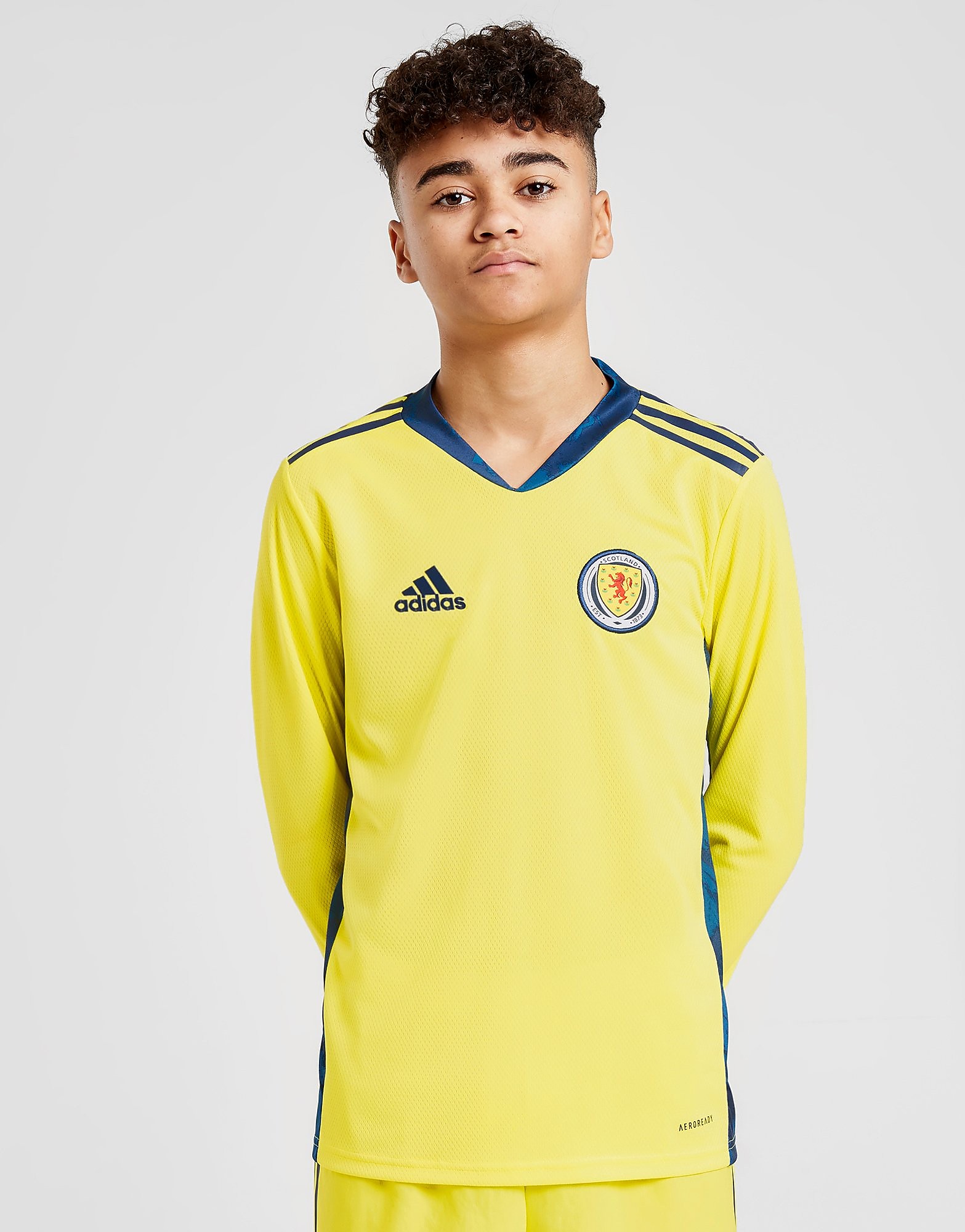 

adidas Scotland 2020 Home Goalkeeper Shirt Junior - Yellow/Blue - Kids, Yellow/Blue