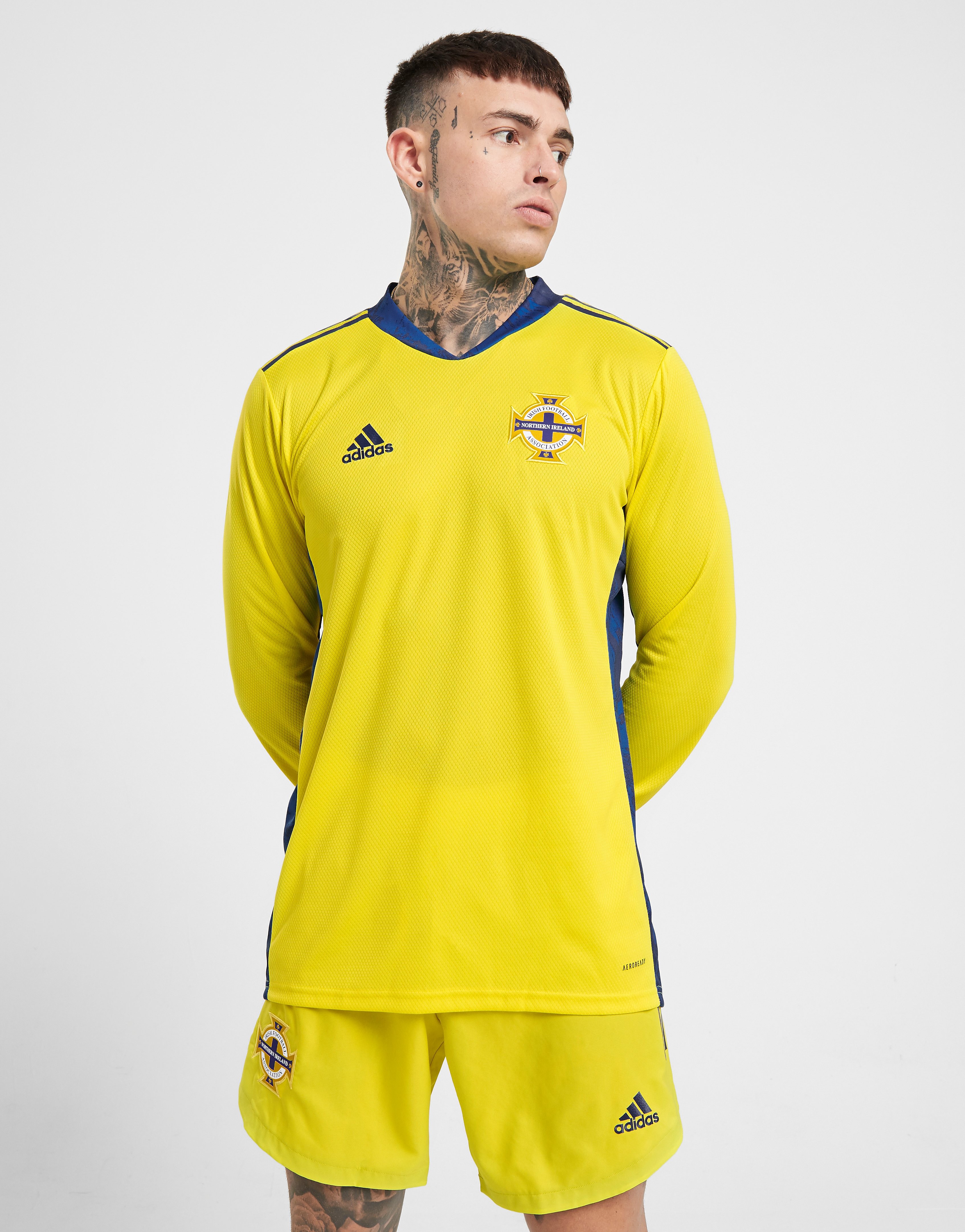 

adidas Nothern Ireland 2020 Home Goal Keeper Shorts - Yellow - Mens, Yellow