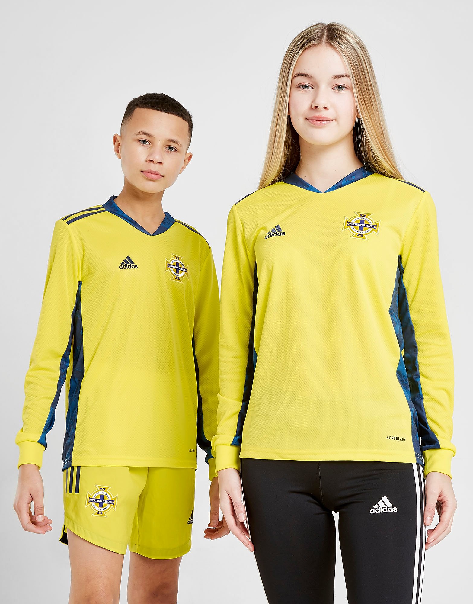 

adidas Northern Ireland 2020 Home Goalkeeper Shirt Junior - Yellow/Blue - Kids, Yellow/Blue