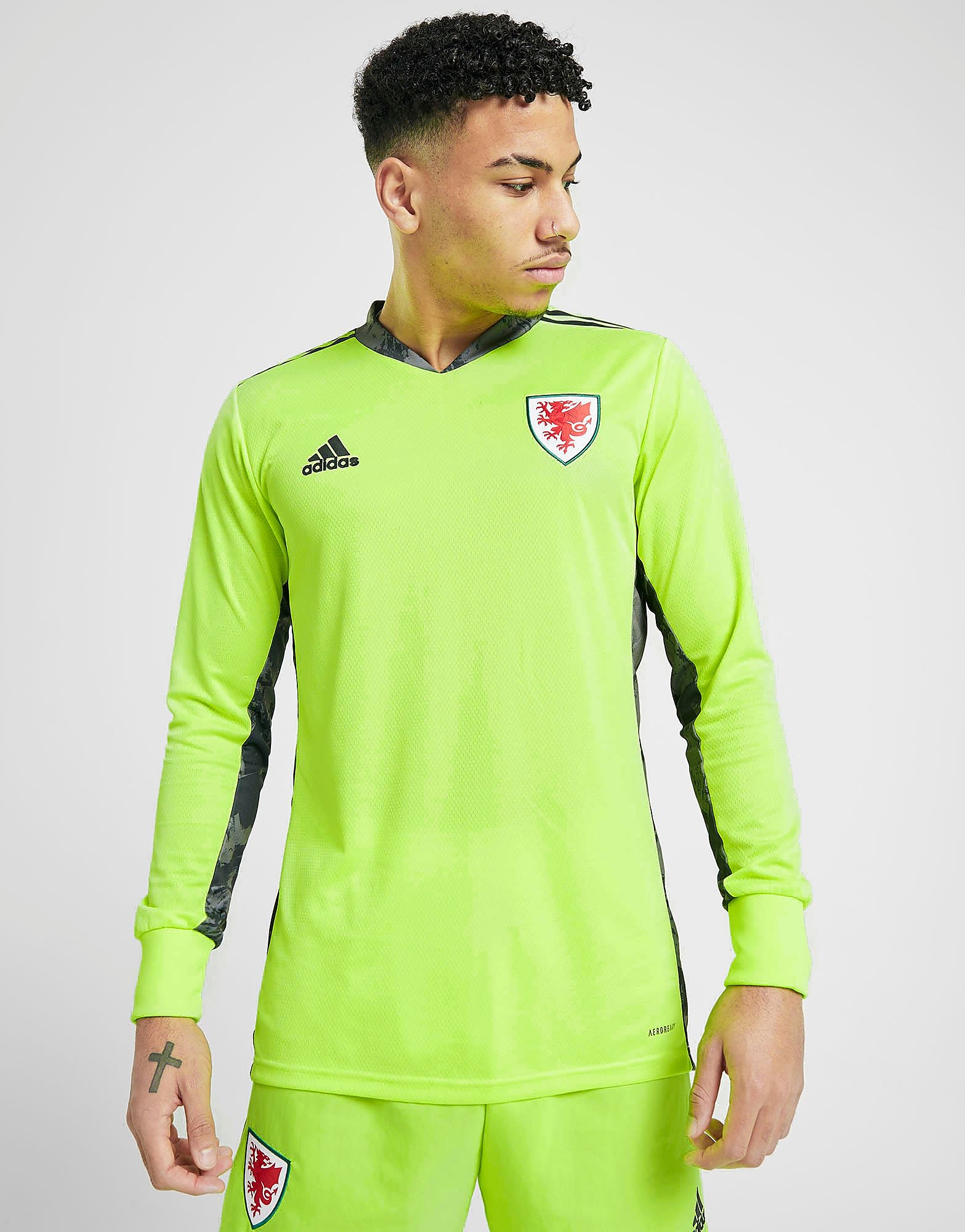

adidas Wales 2020 Home Goalkeeper Shirt - Green - Mens, Green