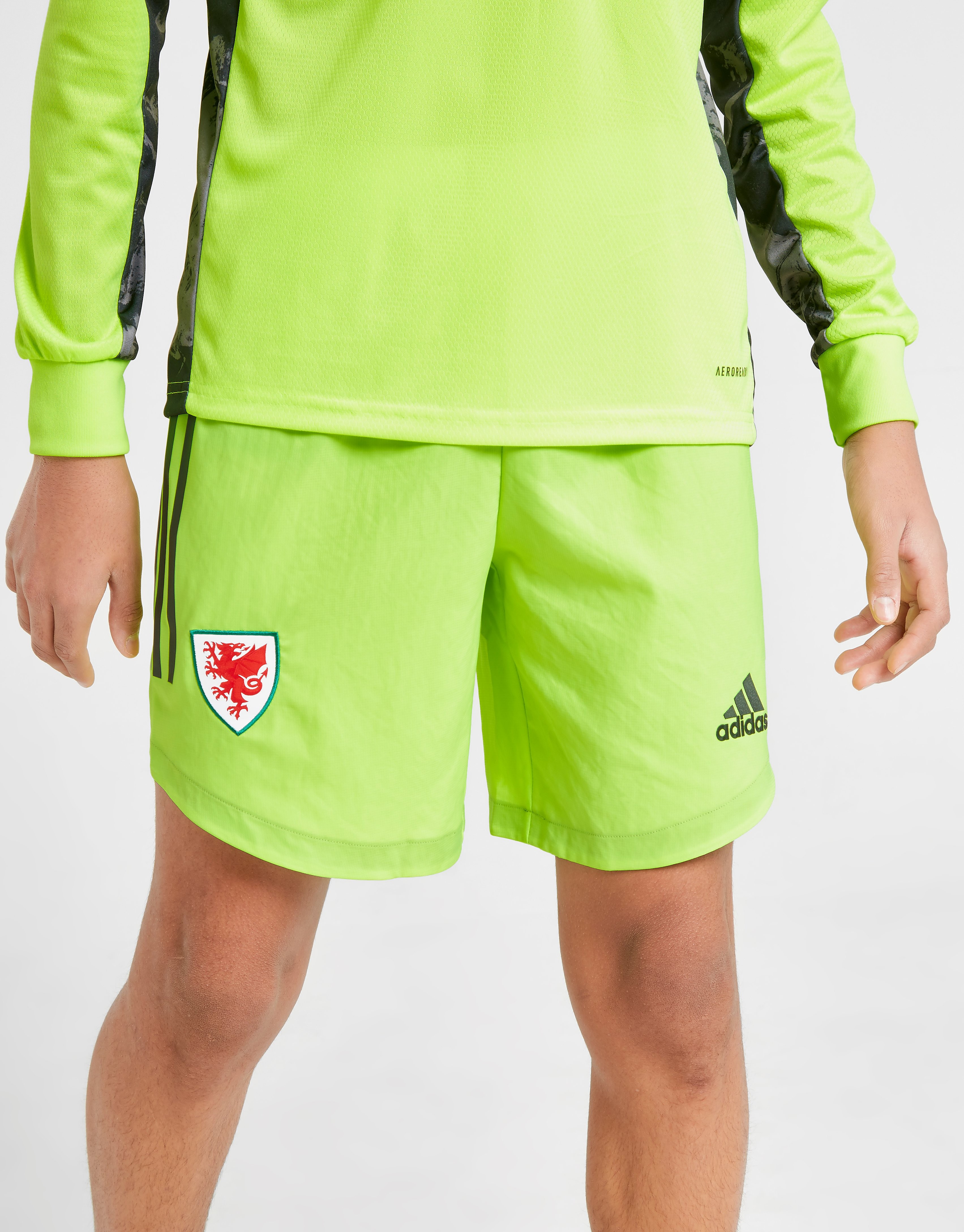 

adidas Wales 2020 Home Goal Keeper Shorts Junior - Green - Kids, Green