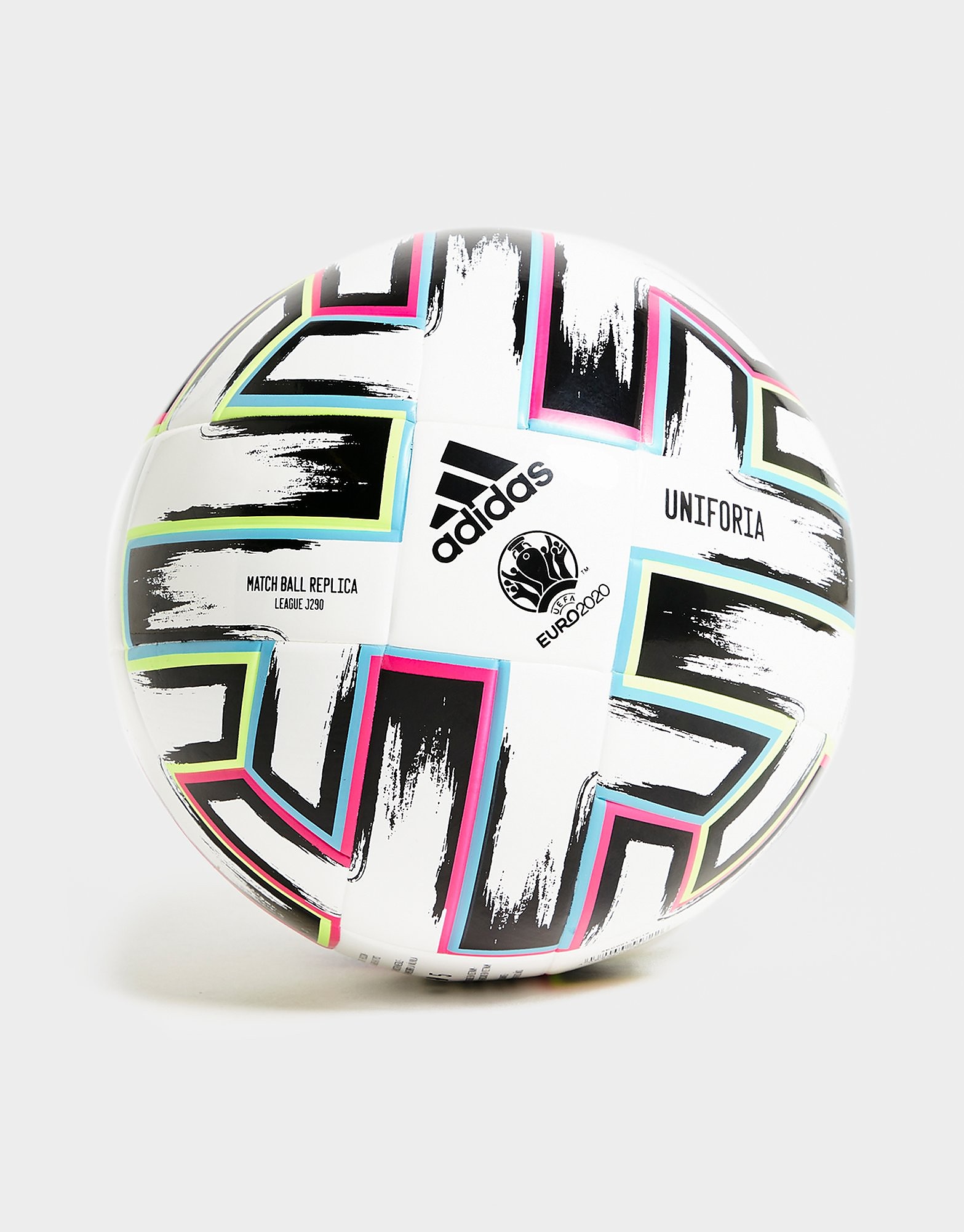 

adidas Euro 2020 J290 Football (Size 5) - White/Multi Coloured - Kids, White/Multi Coloured
