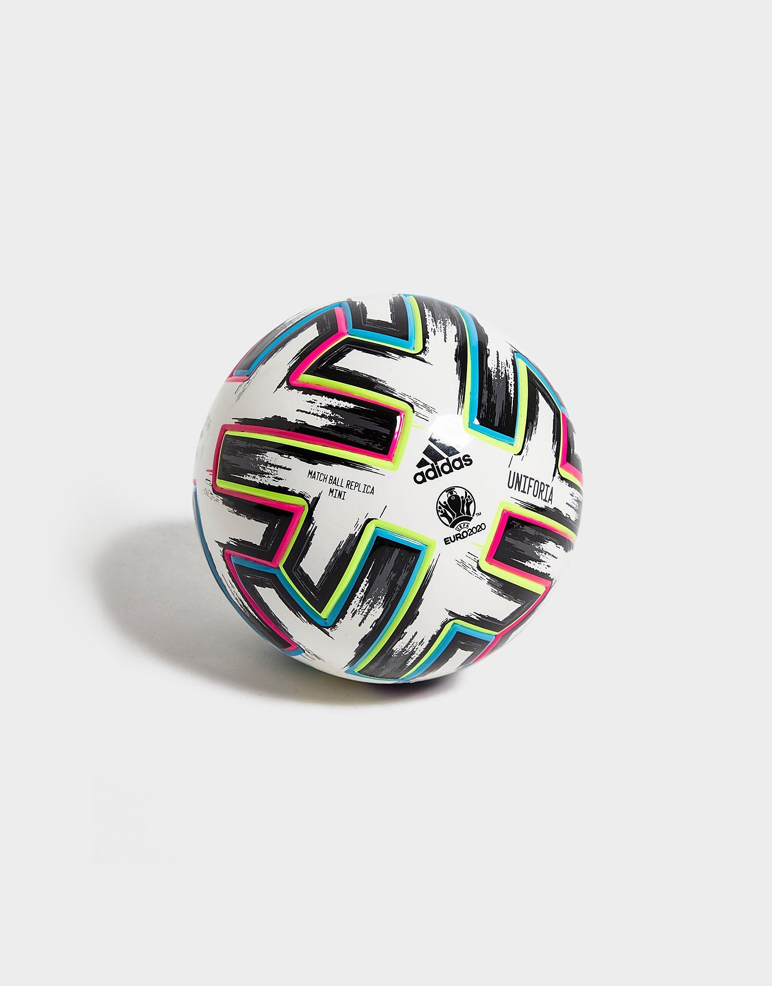 

adidas Euro 2020 Mini Football - White / Black / Signal Green / Bright Cyan/White - Kids, White / Black / Signal Green / Bright Cyan/White