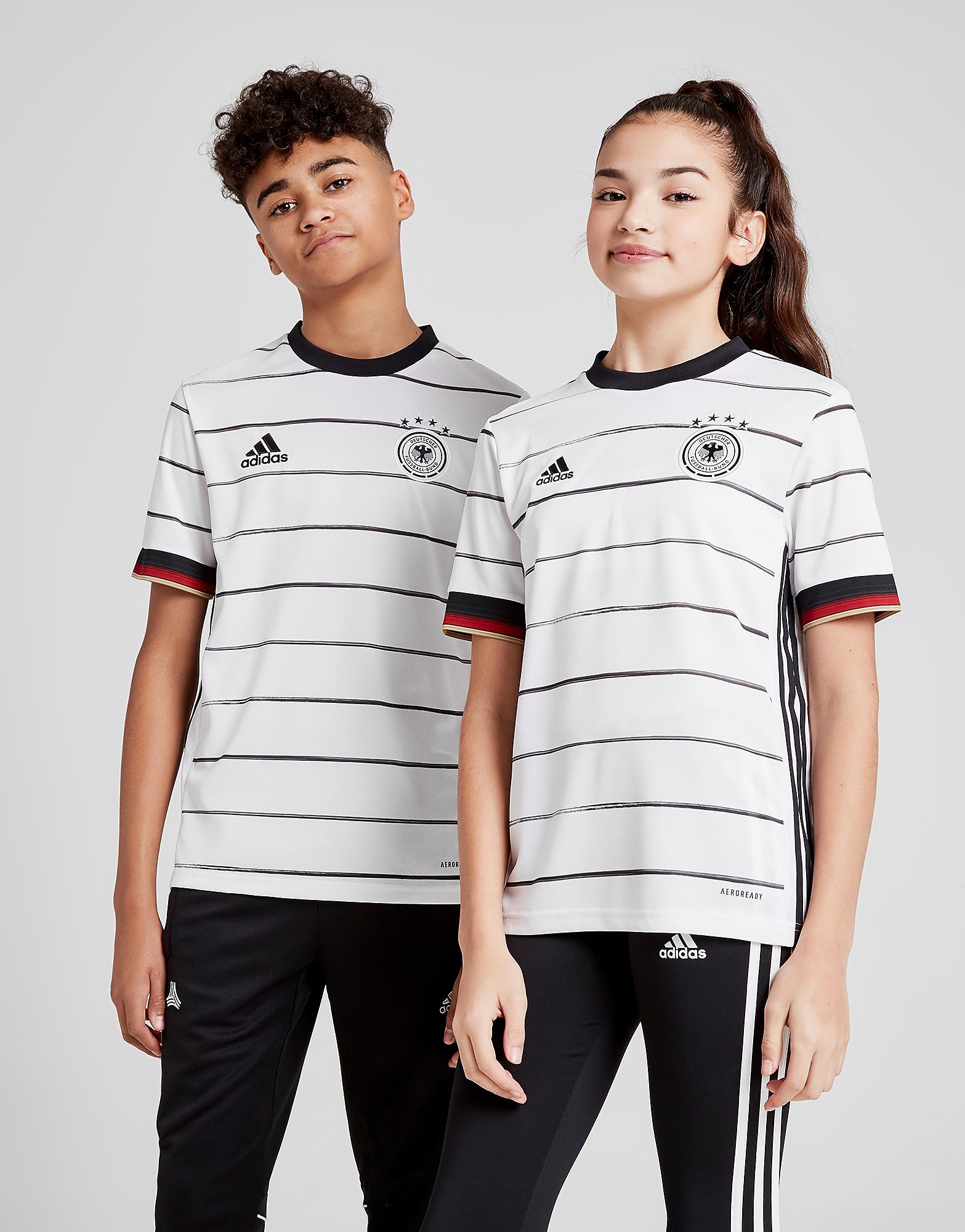 

adidas Germany 2020 Home Shirt Junior - White/Black - Kids, White/Black