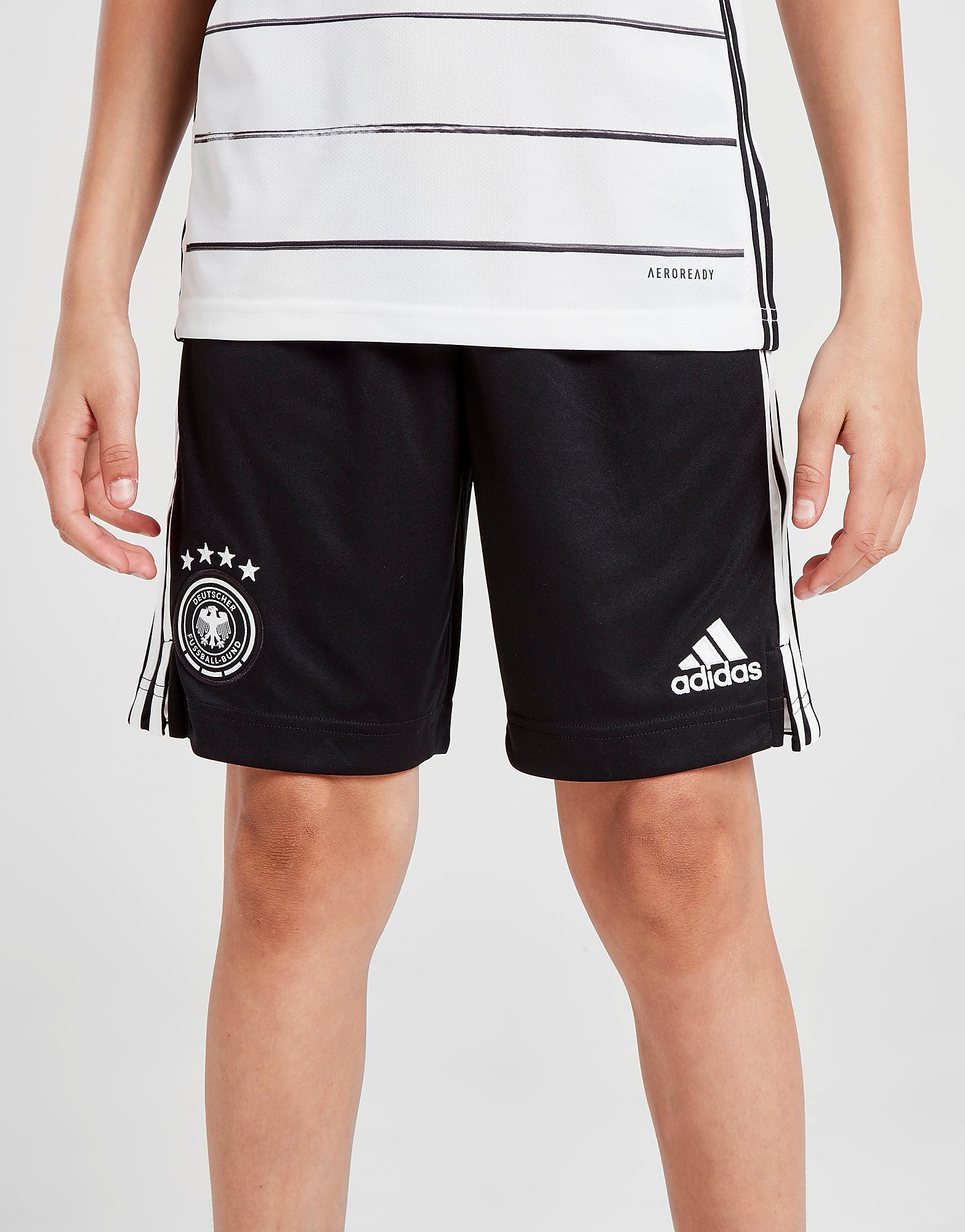 

adidas Germany Home 2020 Shorts Junior - Black / White - Kids, Black / White