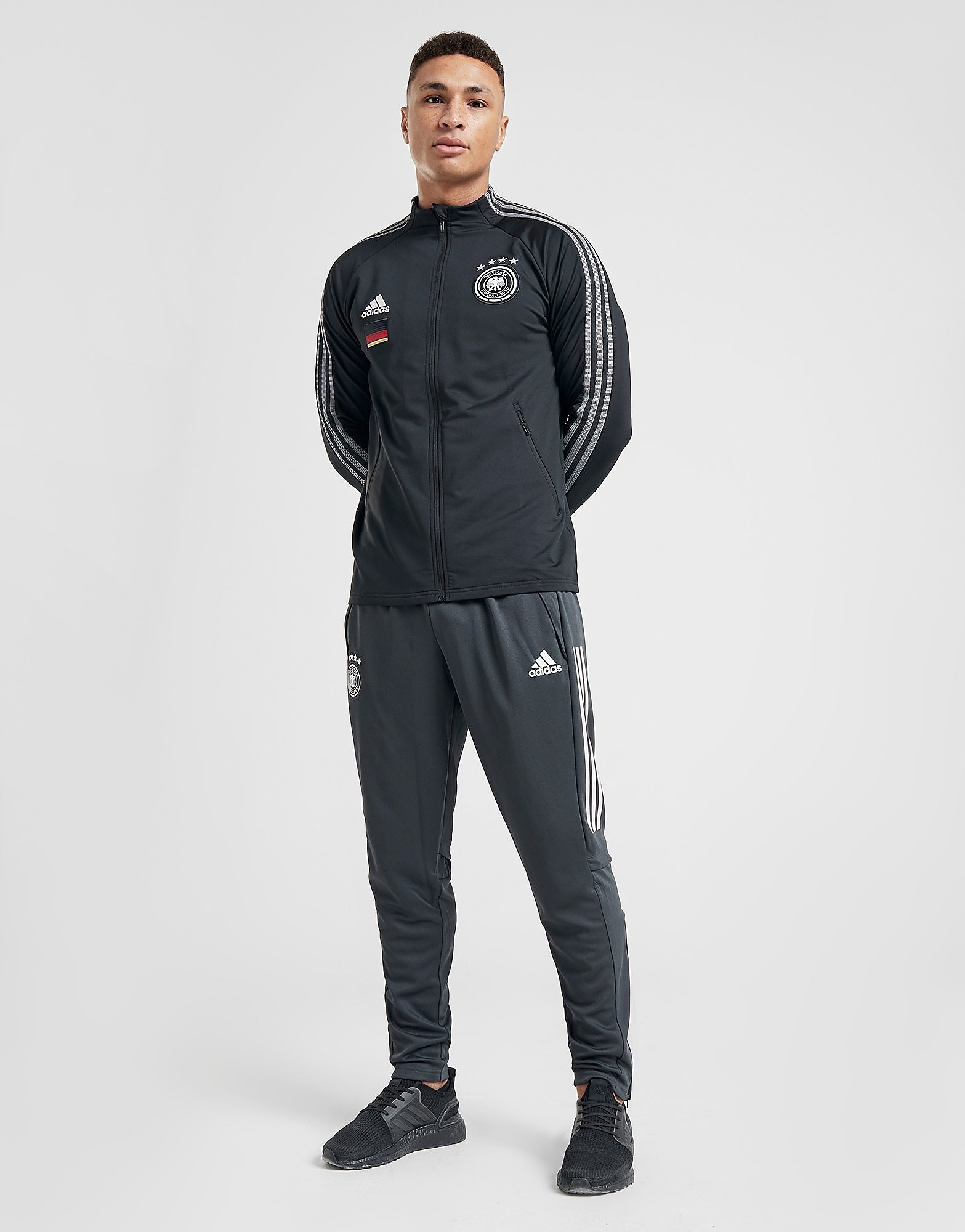 

adidas Germany Training Track Pants - Dark Grey - Mens, Dark Grey