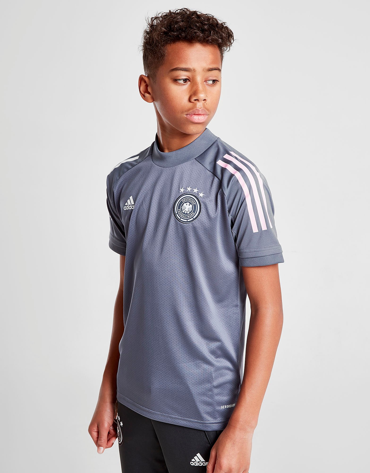 

adidas Germany Training Shirt Junior - Grey/White - Kids, Grey/White