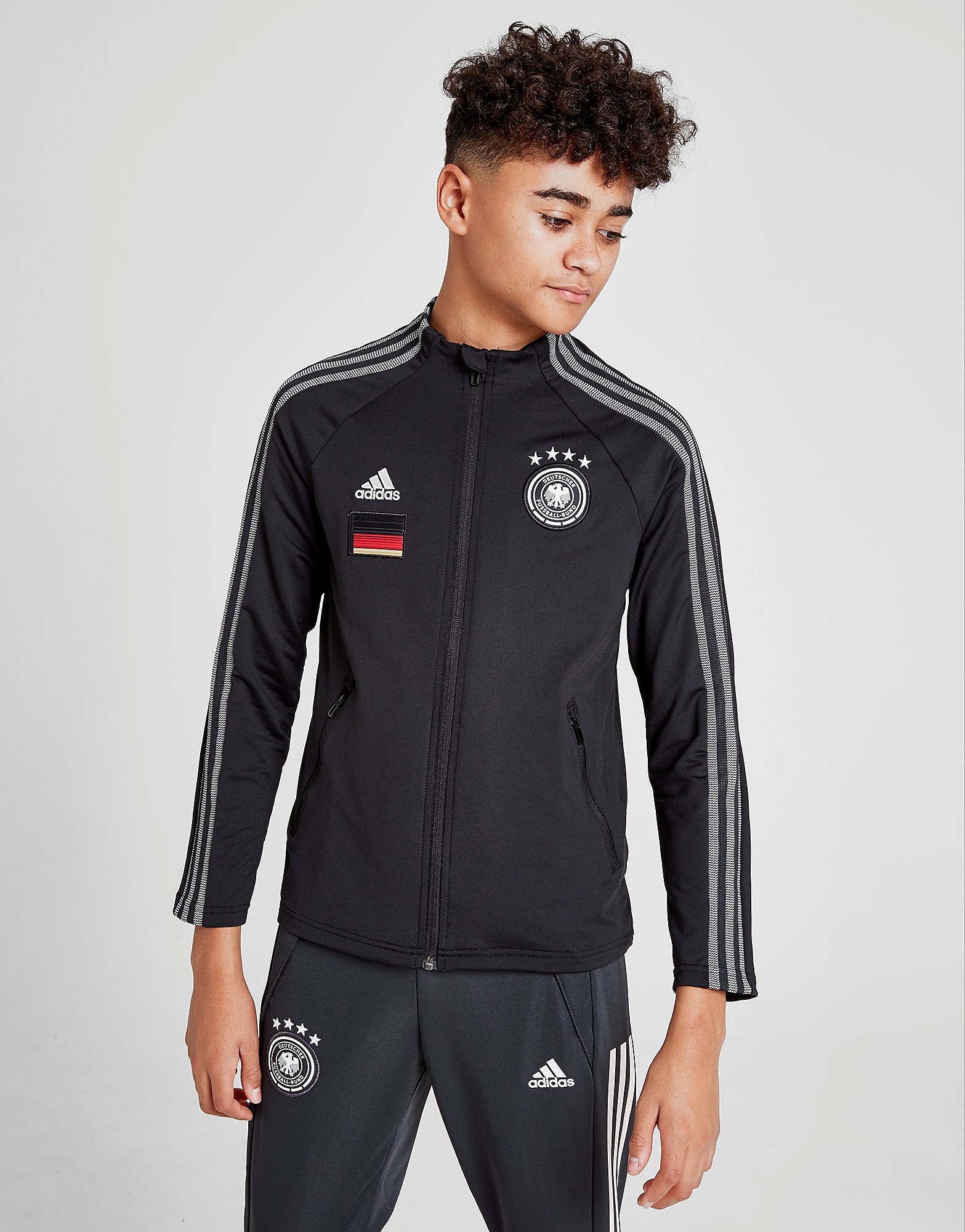 

adidas Germany Anthem Jacket Junior - Black - Kids, Black