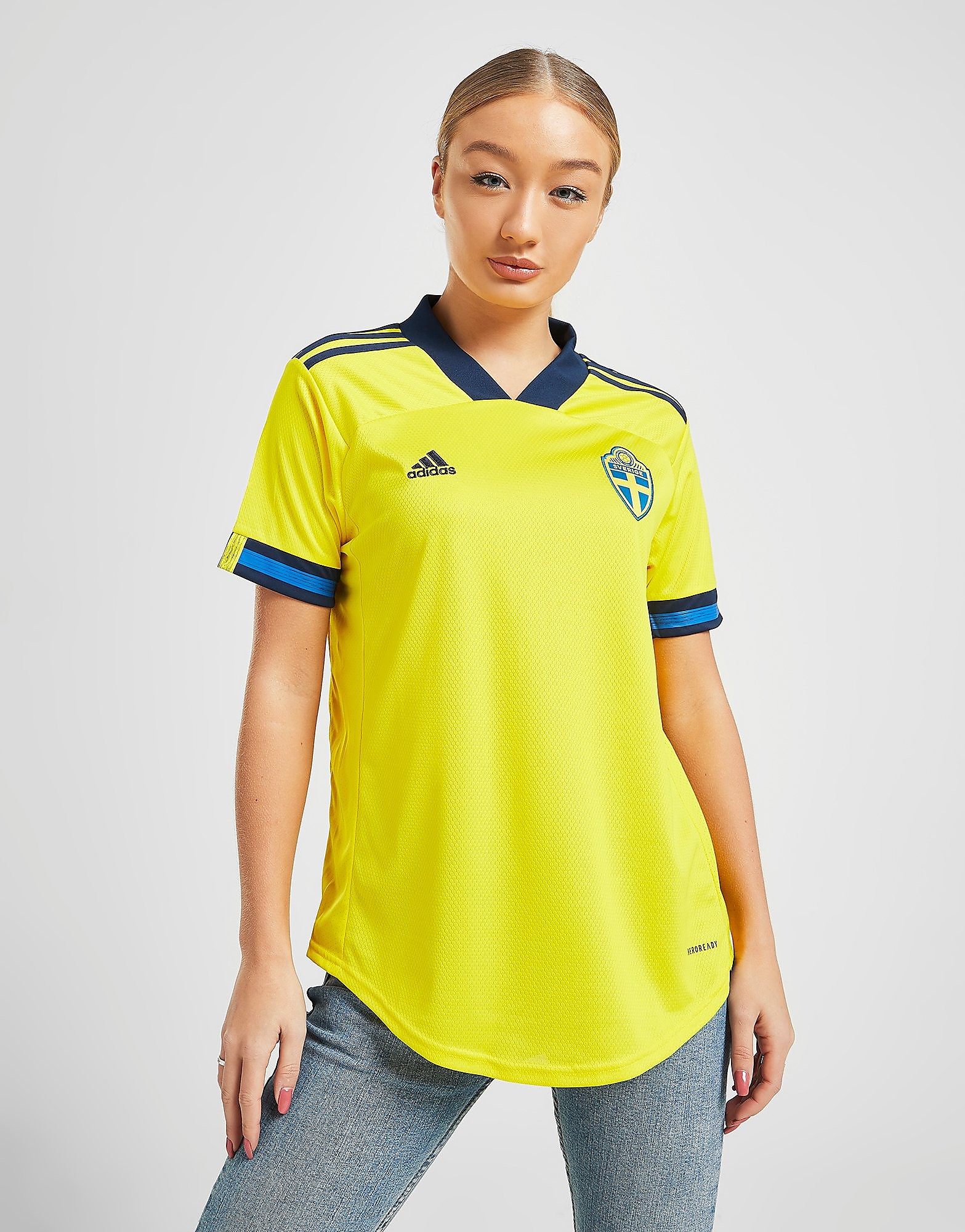 

adidas Sweden 2020 Home Shirt Women's - Yellow / Night Indigo, Yellow / Night Indigo