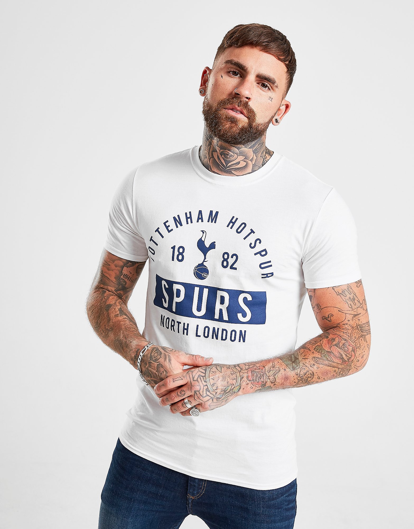 

Official Team Tottenham Hotspur FC North London T-Shirt - White/Blue - Mens, White/Blue