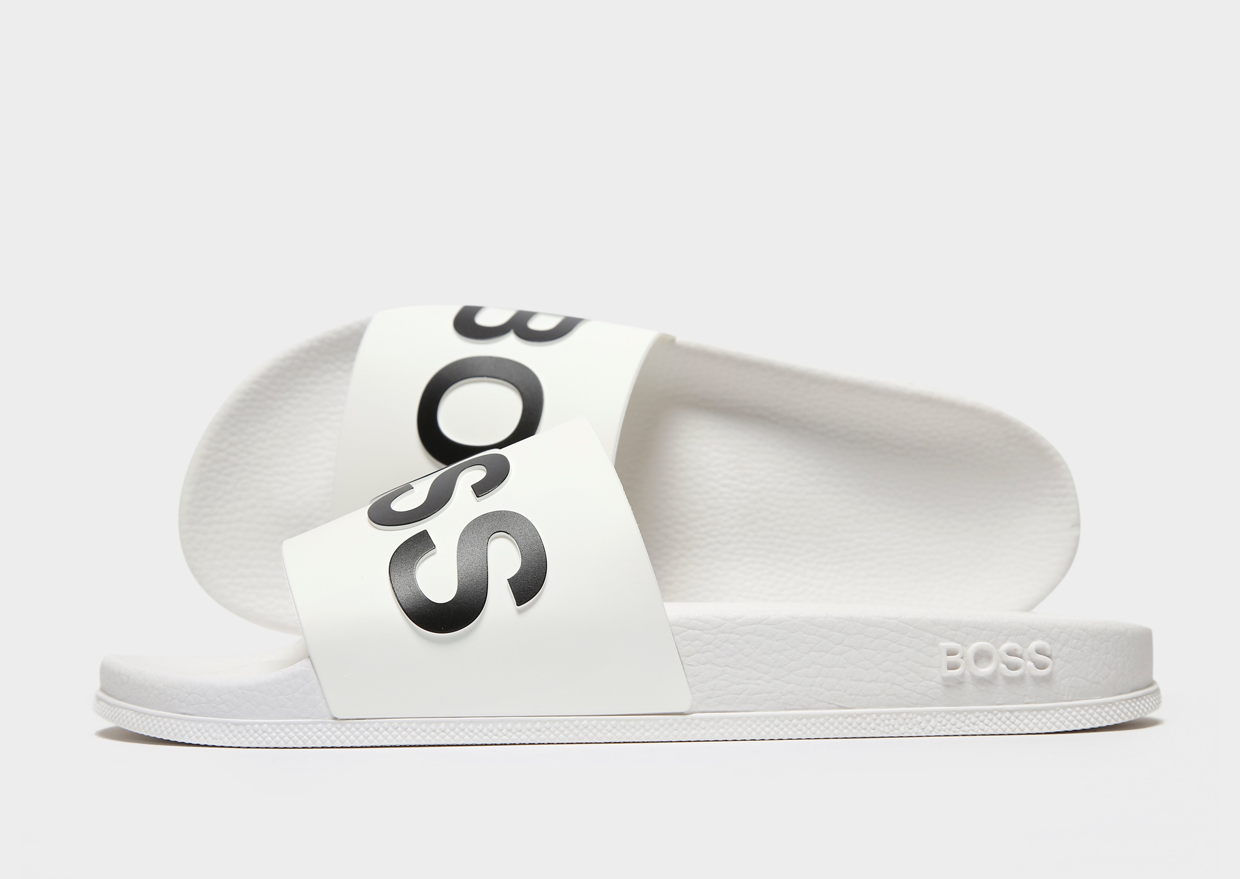 

BOSS Bay Slides - White/Black - Mens, White/Black