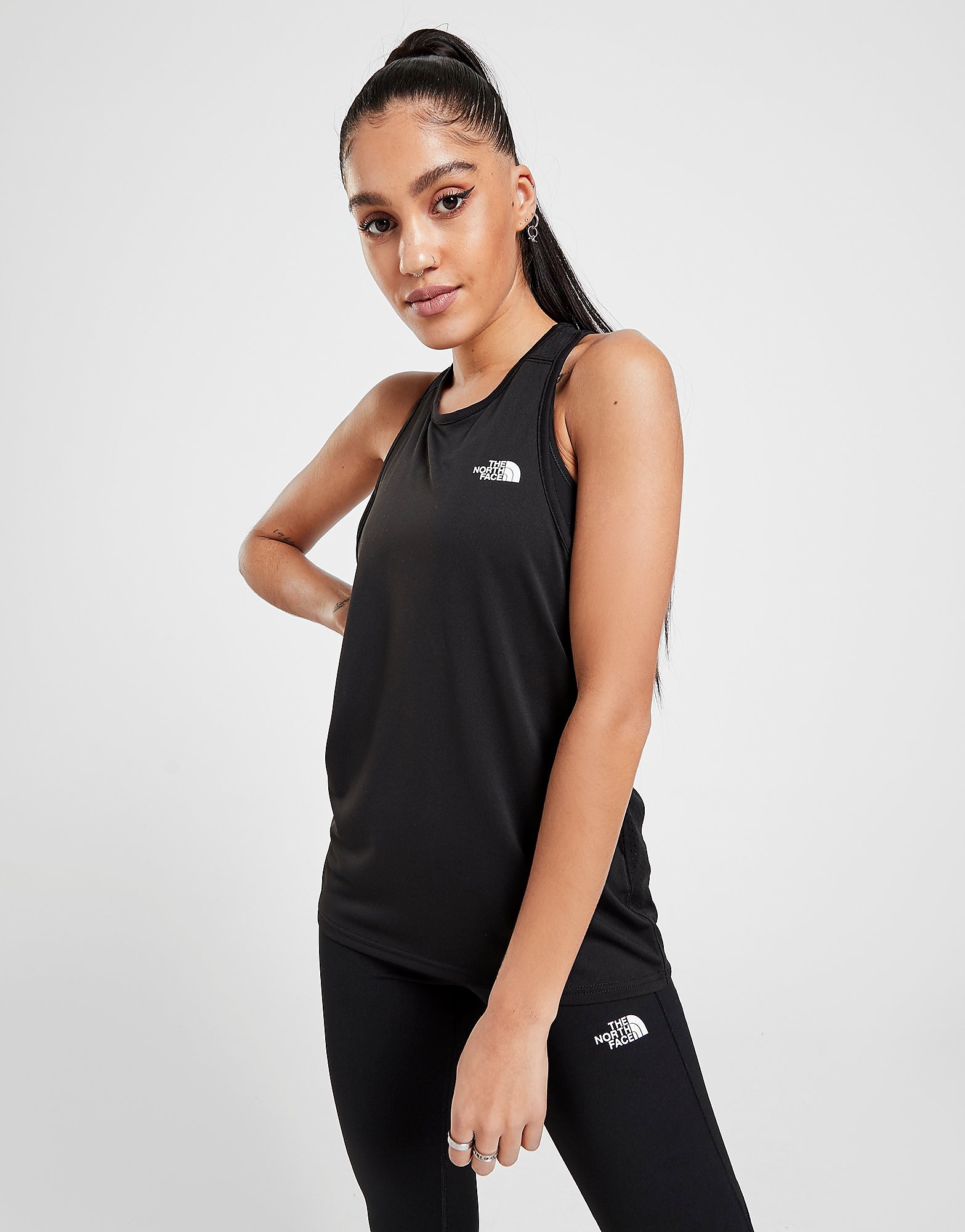 

The North Face Train N Logo Mesh Logo Tank Top - Black - Womens, Black
