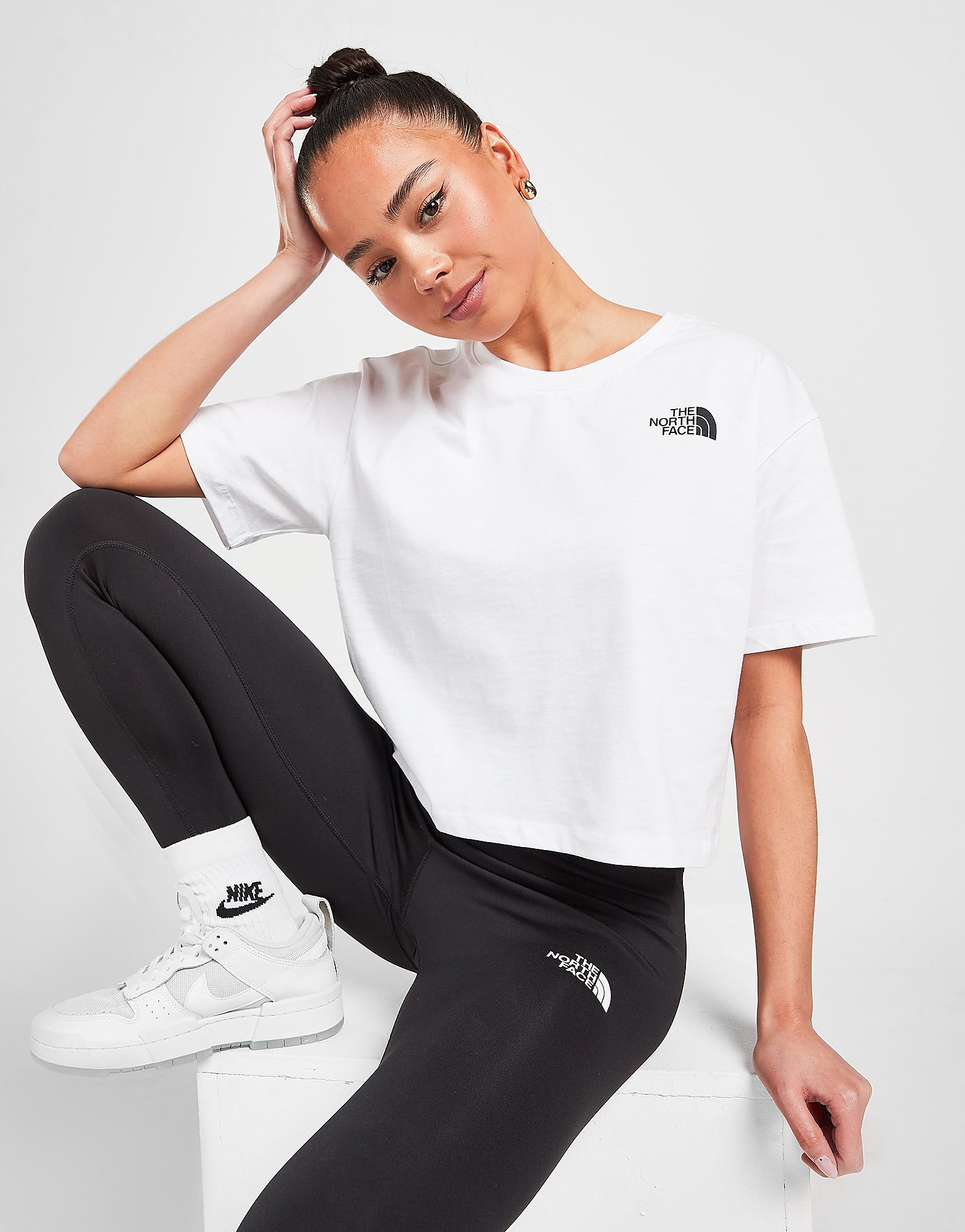 

The North Face Simple Dome Crop T-Shirt - WHITE - Womens, WHITE