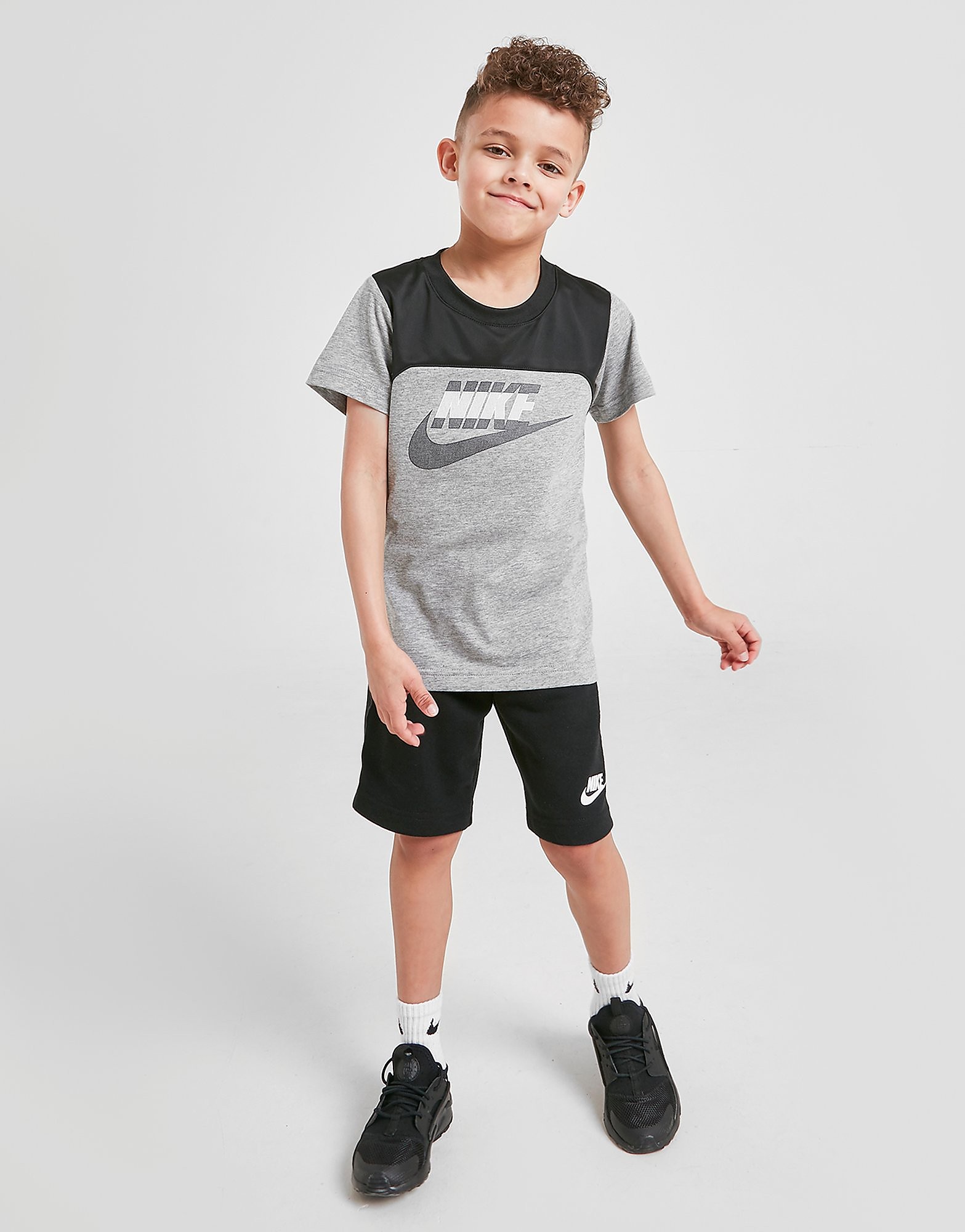 

Nike Hybrid T-Shirt/Shorts Set Children - Only at JD - Grey/Black - Kids, Grey/Black