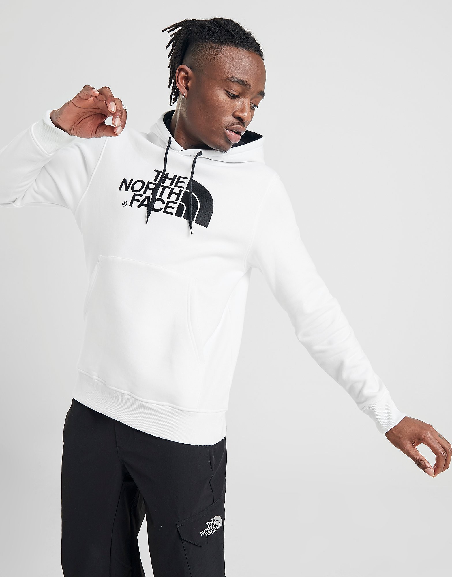 

The North Face Drew Peak Hoodie - White/Black - Mens, White/Black