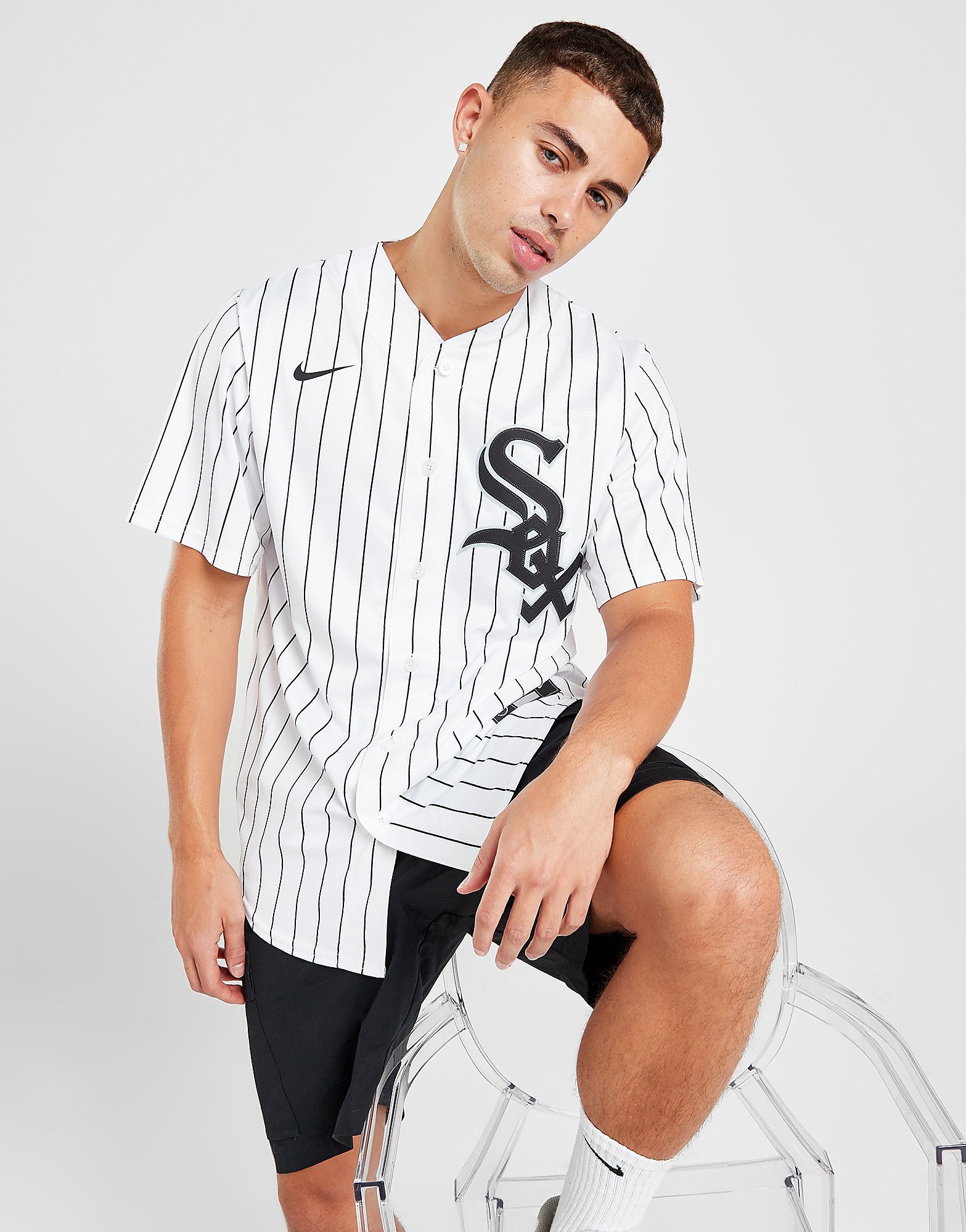 

Nike MLB Chicago White Sox Home Jersey Men's - White/Black, White/Black