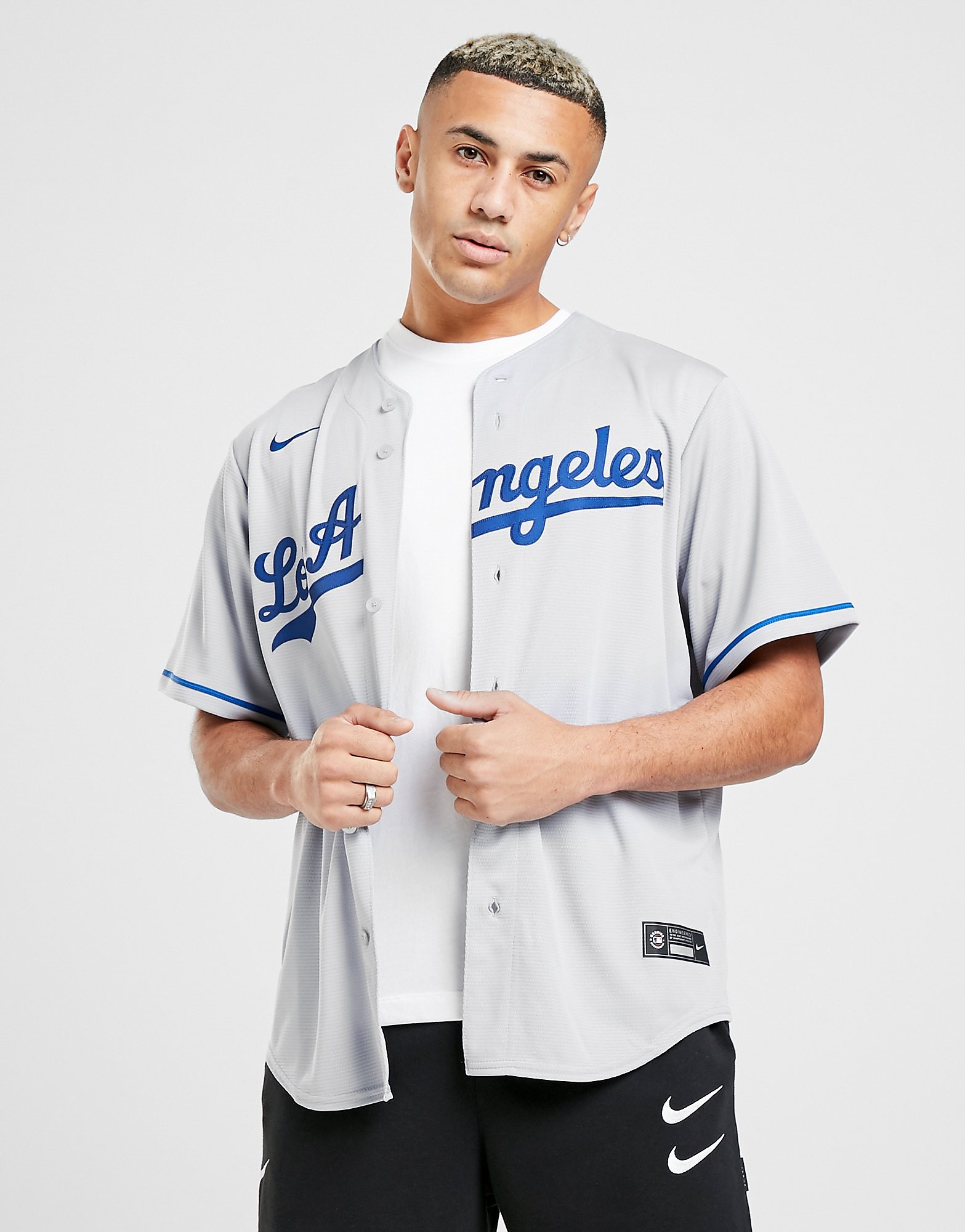 

Nike MLB Los Angeles Dodgers Road Jersey Men's - Grey/Blue, Grey/Blue
