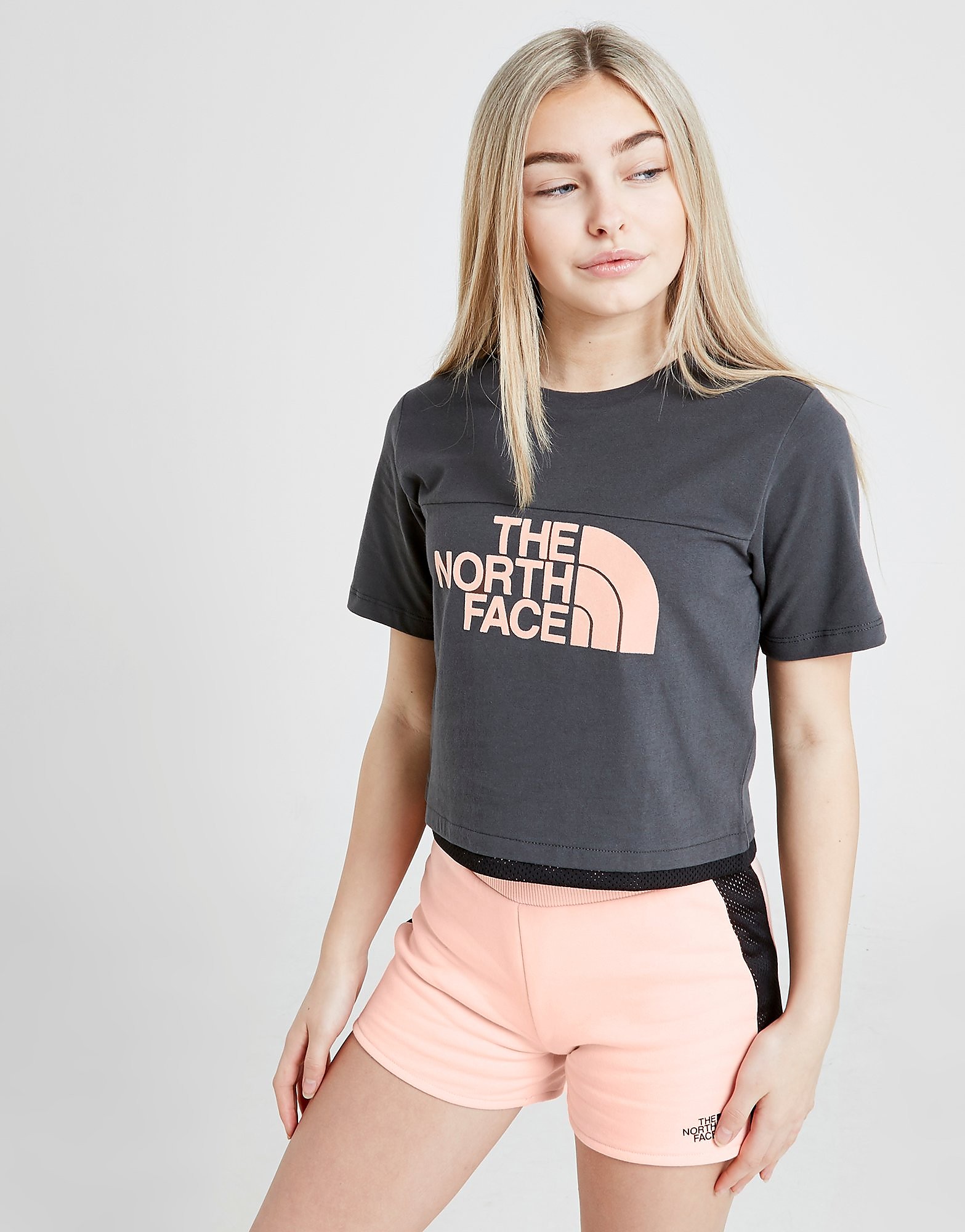 

The North Face Girls' Crop Logo T-Shirt Junior - Grey - Kids, Grey
