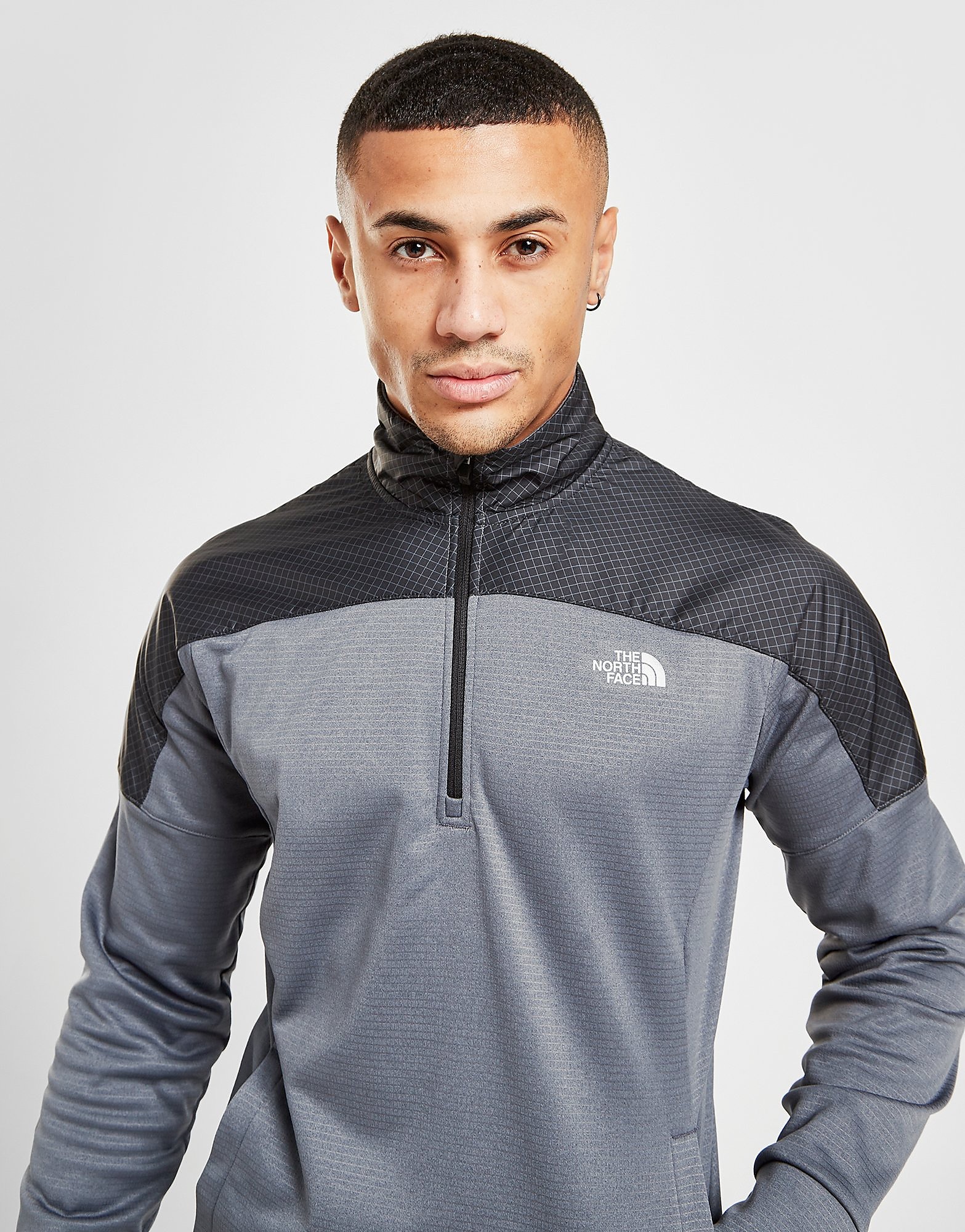 

The North Face Train N Logo 1/4 Zip Track Top - Only at JD - Grey/Black - Mens, Grey/Black