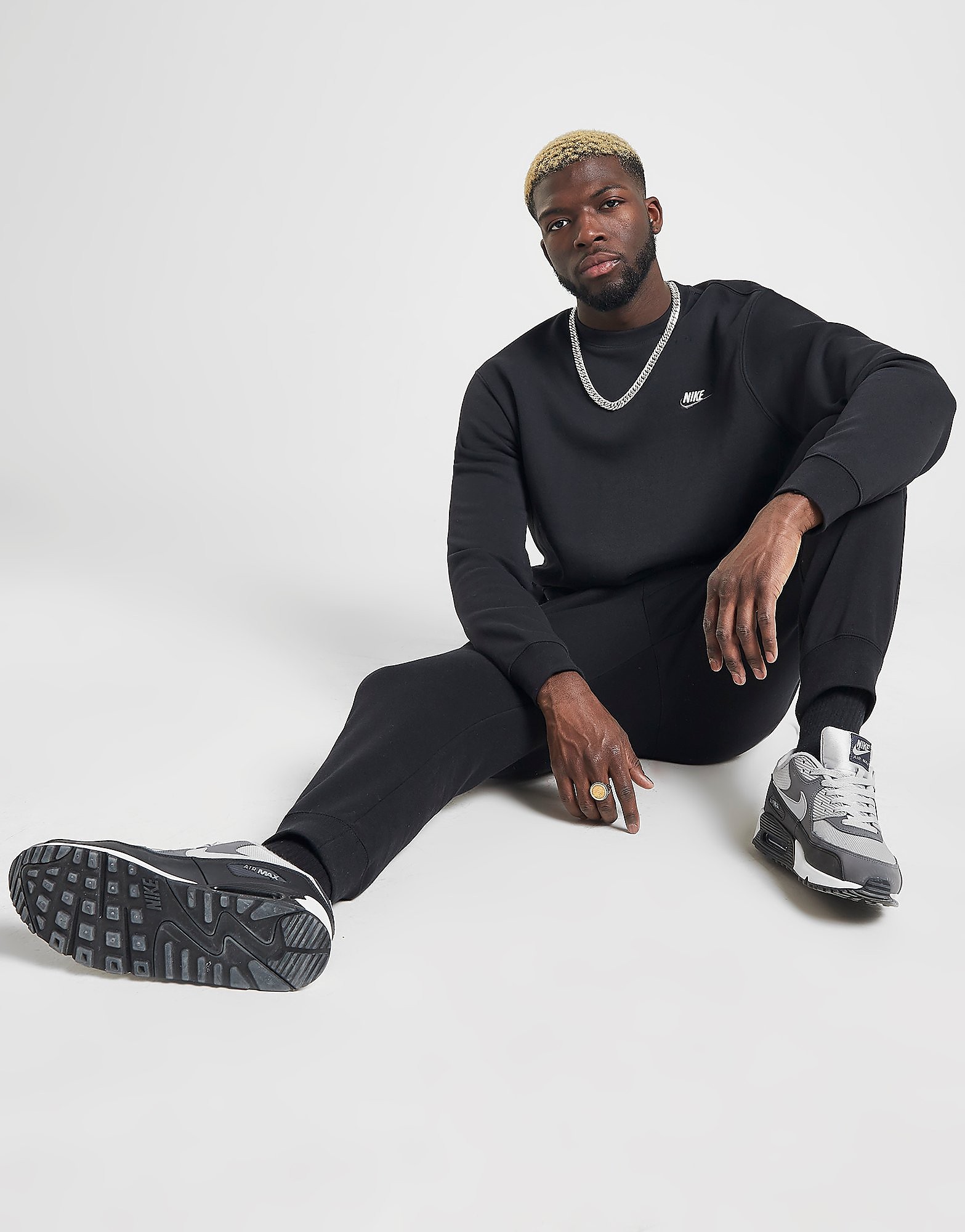 

Nike Sportswear Club Sweatshirt - Only at JD - Black/Dark Grey/White - Mens, Black/Dark Grey/White