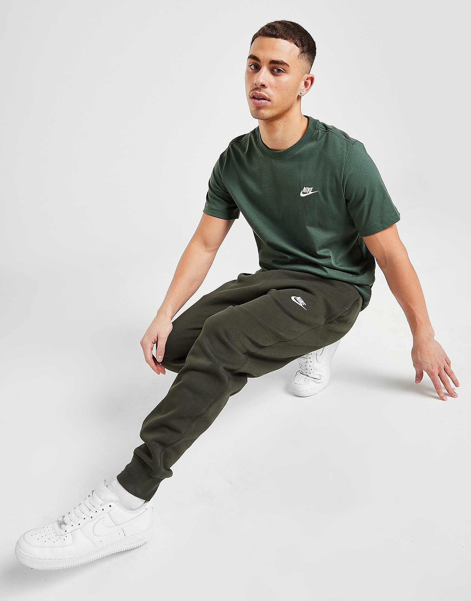 

Nike Foundation Fleece Joggers - Sequoia/Sequoia/White - Mens, Sequoia/Sequoia/White