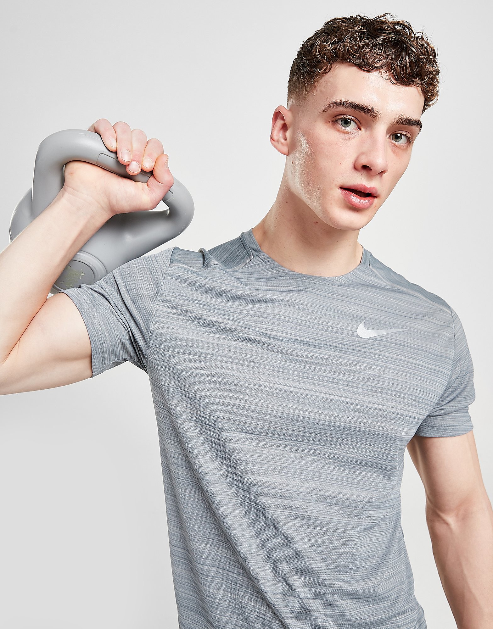 Nike miler t-paita miehet - mens, harmaa, nike