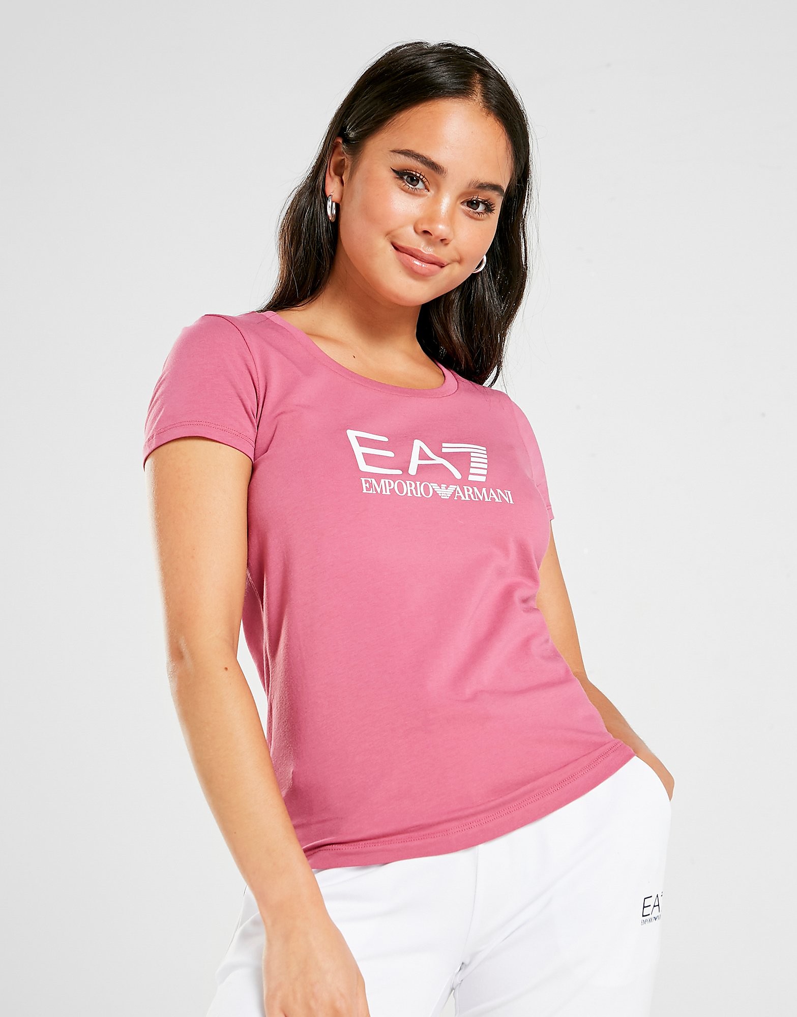 

Emporio Armani EA7 Logo T-Shirt - Pink - Womens, Pink