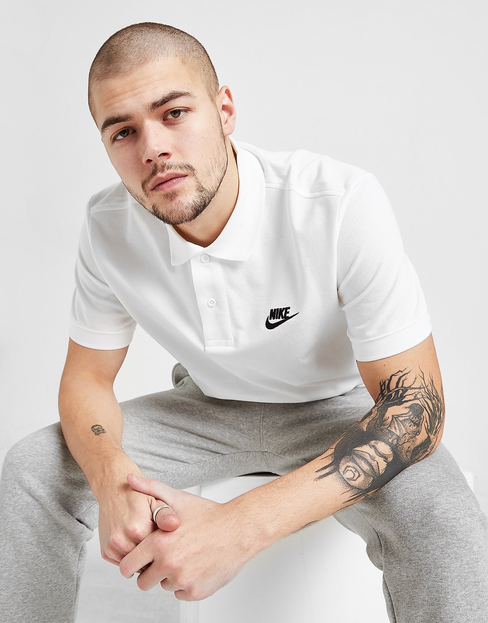 

Nike Foundation Polo Shirt - White/Black - Mens, White/Black