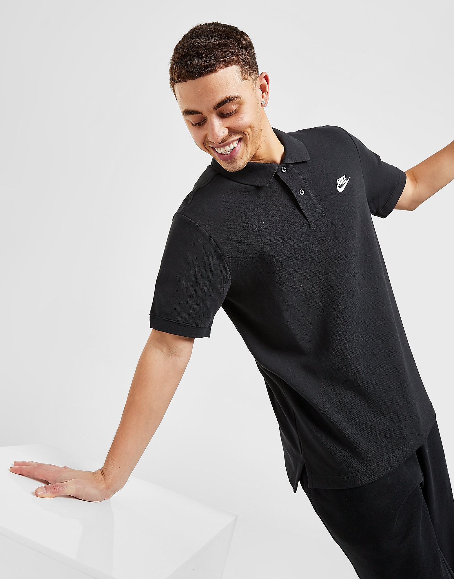 

Nike Foundation Polo Shirt - Black/White - Mens, Black/White