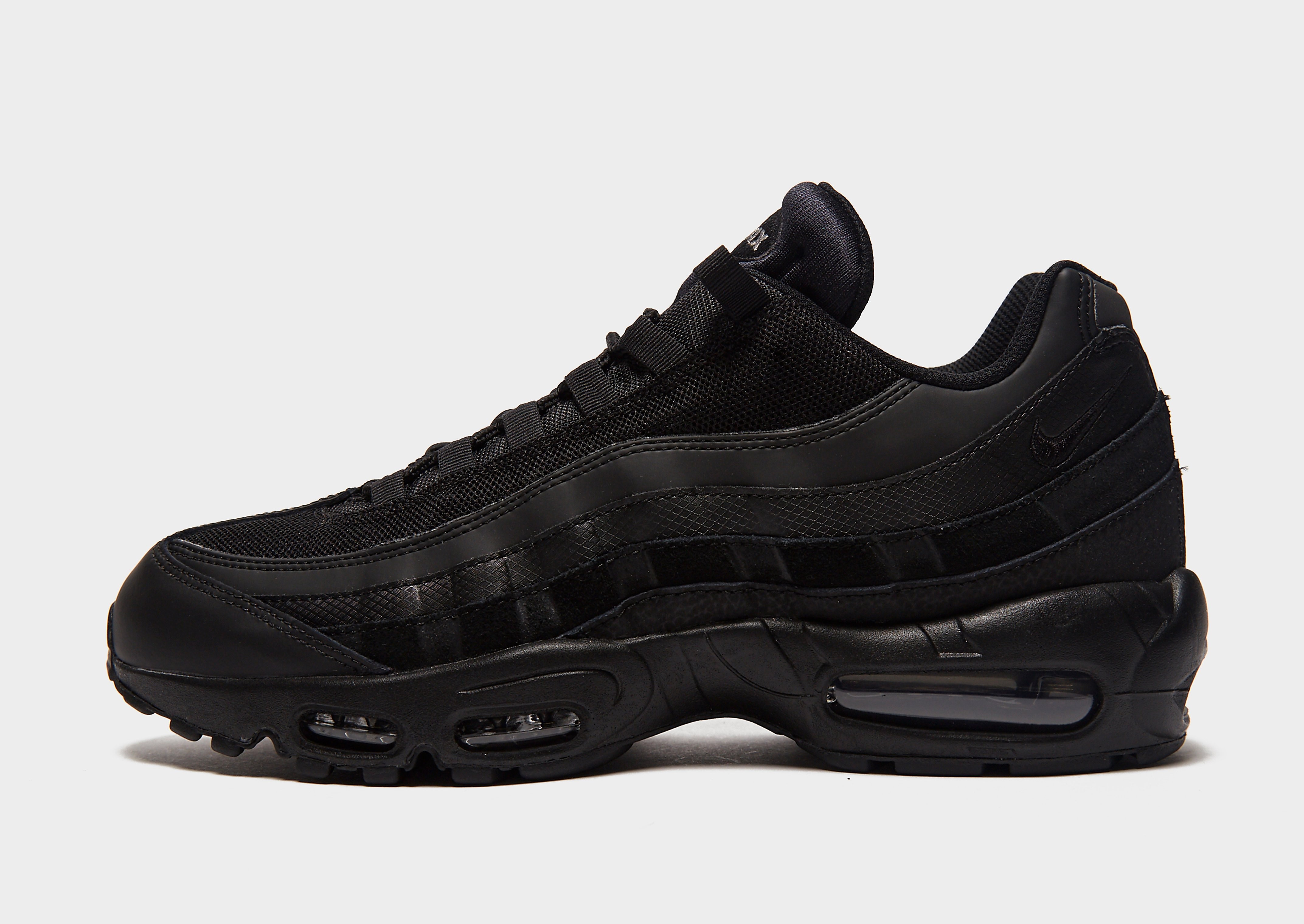 

Nike Air Max 95 Essential - Black/Dark Grey/Black/Grey - Mens, Black/Dark Grey/Black/Grey