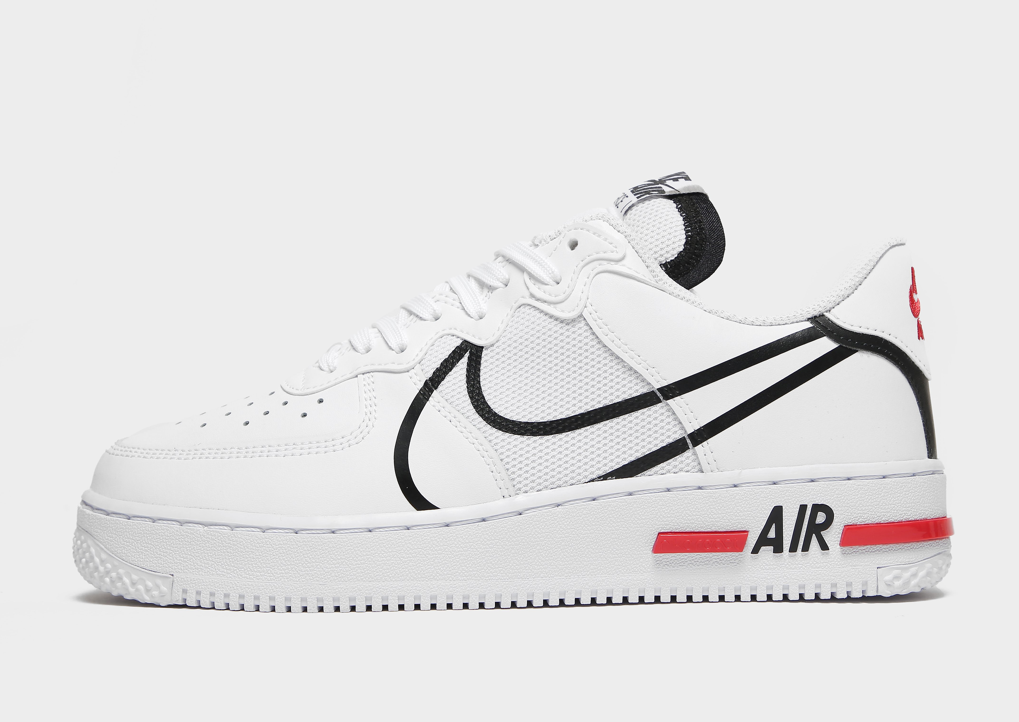 

Nike Air Force 1 React - White/University Red/Black/Black - Mens, White/University Red/Black/Black