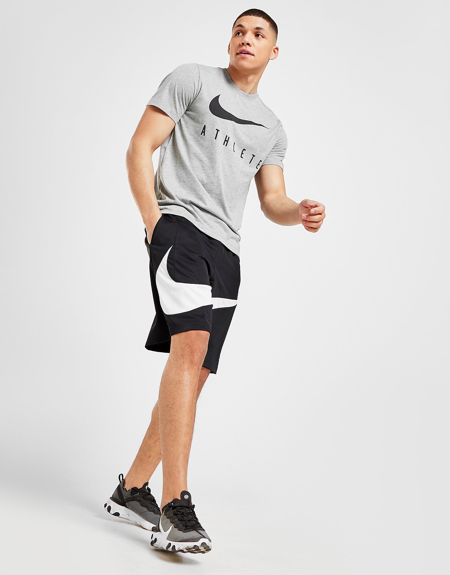 Nike Short Hybrid Basket-ball Homme - Noir, Noir