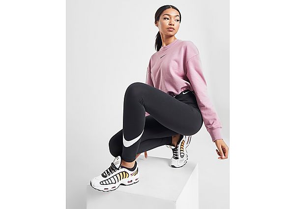 Nike Legging Taille Haute Single Swoosh Femme - Black, Black