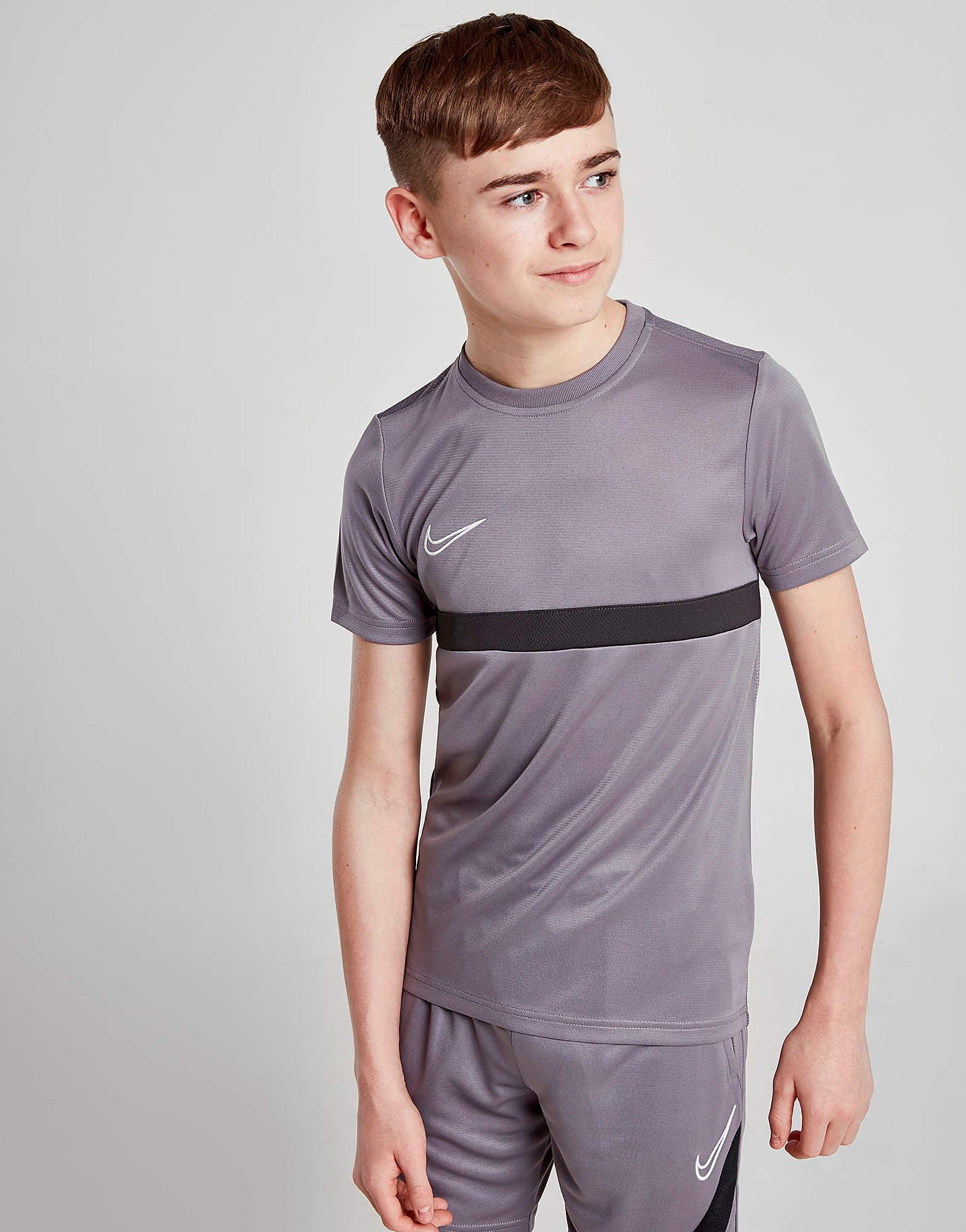 

Nike Academy Colour Block T-Shirt Junior - Gunsmoke/Gunsmoke/Anthracite/White/Black - Kids, Gunsmoke/Gunsmoke/Anthracite/White/Black