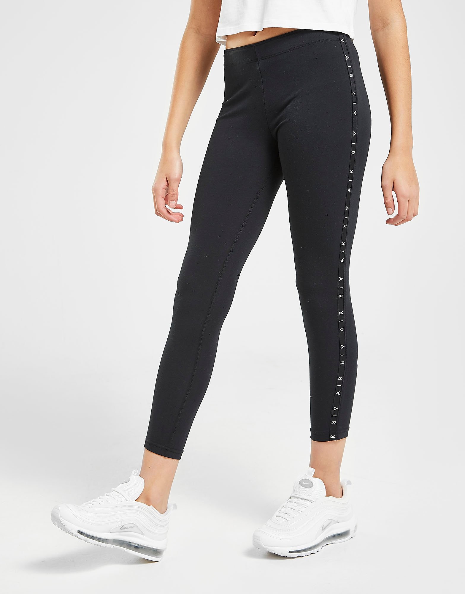 

Nike Girls' Air Leggings Junior - Black/Black/White/White - Kids, Black/Black/White/White