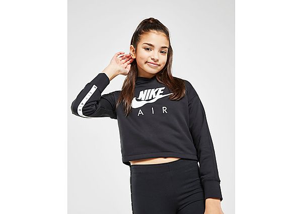 Nike Sweat à capuche Air Crop Junior Fille - Black/White, Black/White