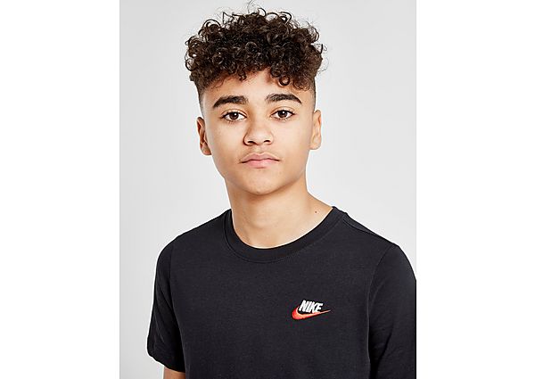 Nike T-Shirt Small Logo Junior - Black/White/Red, Black/White/Red